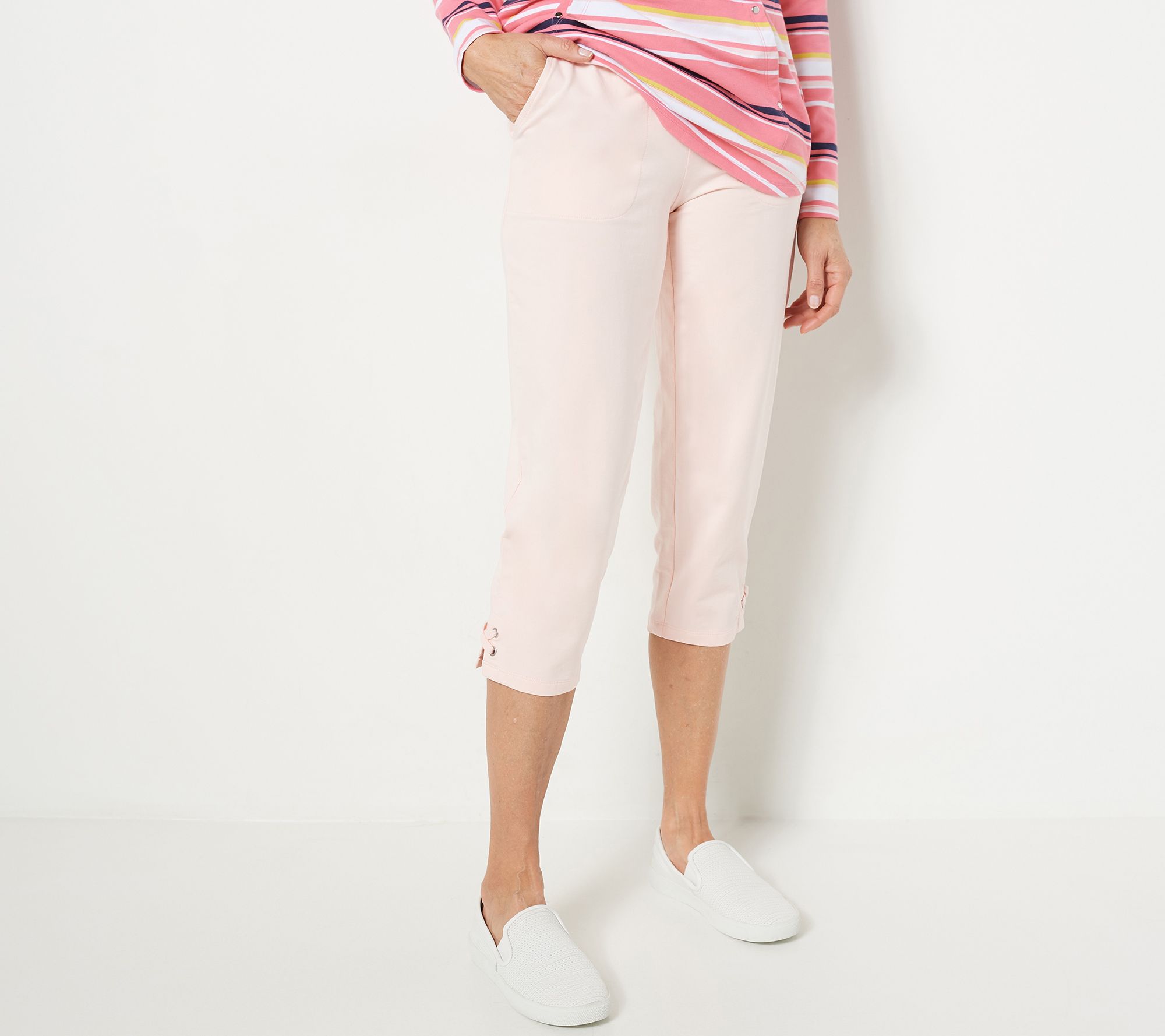 Sport Savvy Petite French Terry Capri Pants