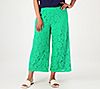 Girl With Curves Regular Lace Wide Leg Crop Pants