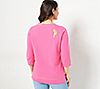 Quacker Factory Embroidered French Terry Sweatshirt, 1 of 3