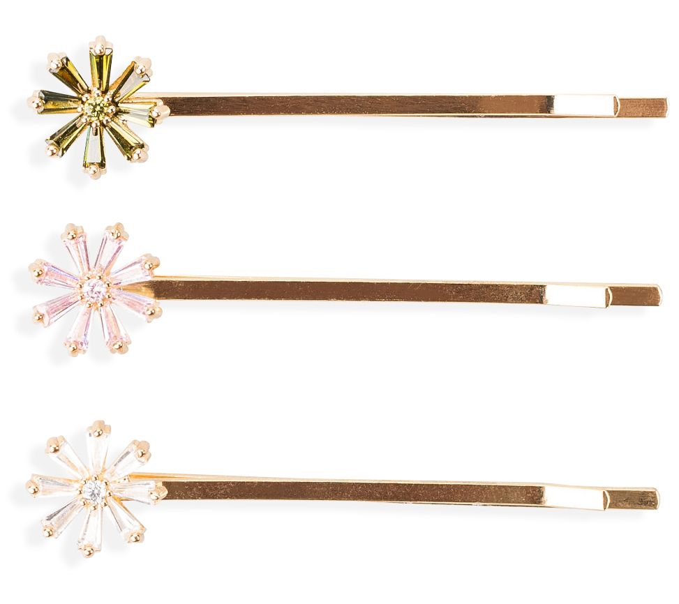 Violet & Brooks Set of Three Bobbie Pins - Poppy