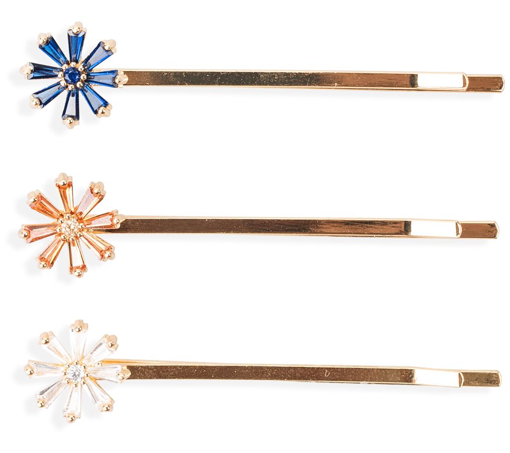 Violet & Brooks Set of Three Bobbie Pins - Poppy