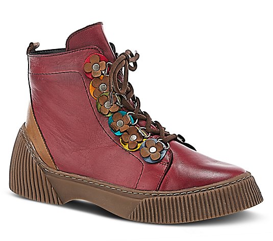 Spring Step Colorful Leather Booties - Yeba