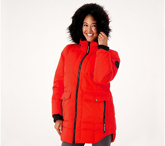Arctic Expedition Curved Hem Down Parka w/ Square Quilting