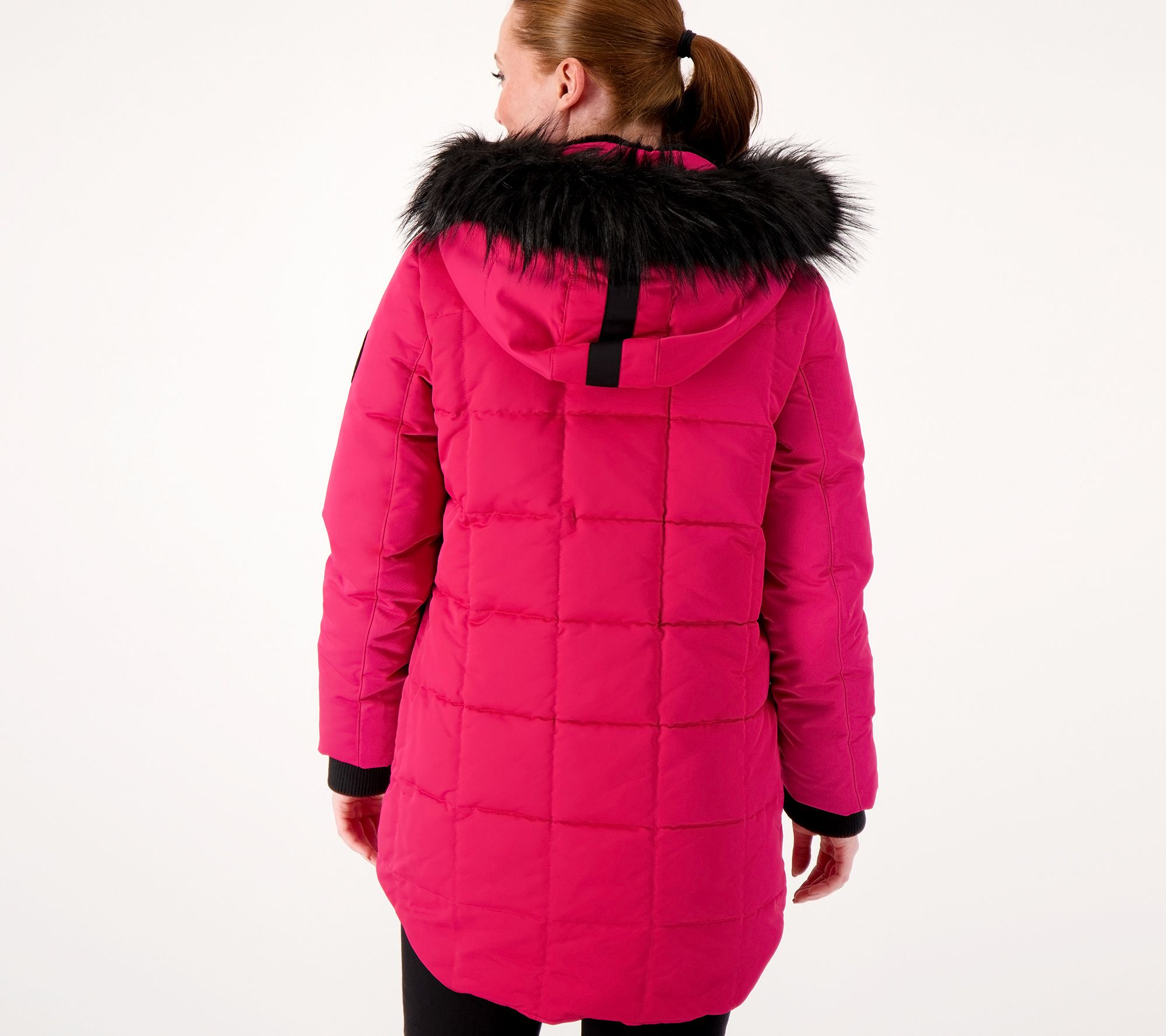 Arctic Expedition Curved Hem Down Parka w/ Square Quilting | Regenjacken