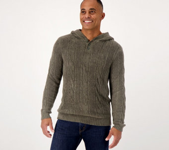 Barefoot Dreams Men's CozyChic Lite Cable Hoodie - A549752
