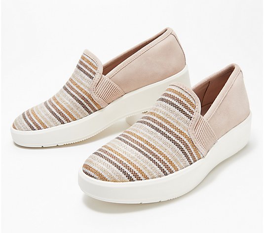 "As Is" Clarks Collection Double Gore Slip-Ons - Layton Petal