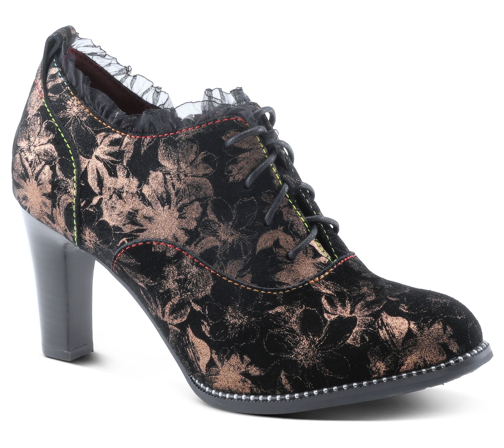 L`Artiste by Spring Step Lace-Up Shooties - Glitzish - QVC.com