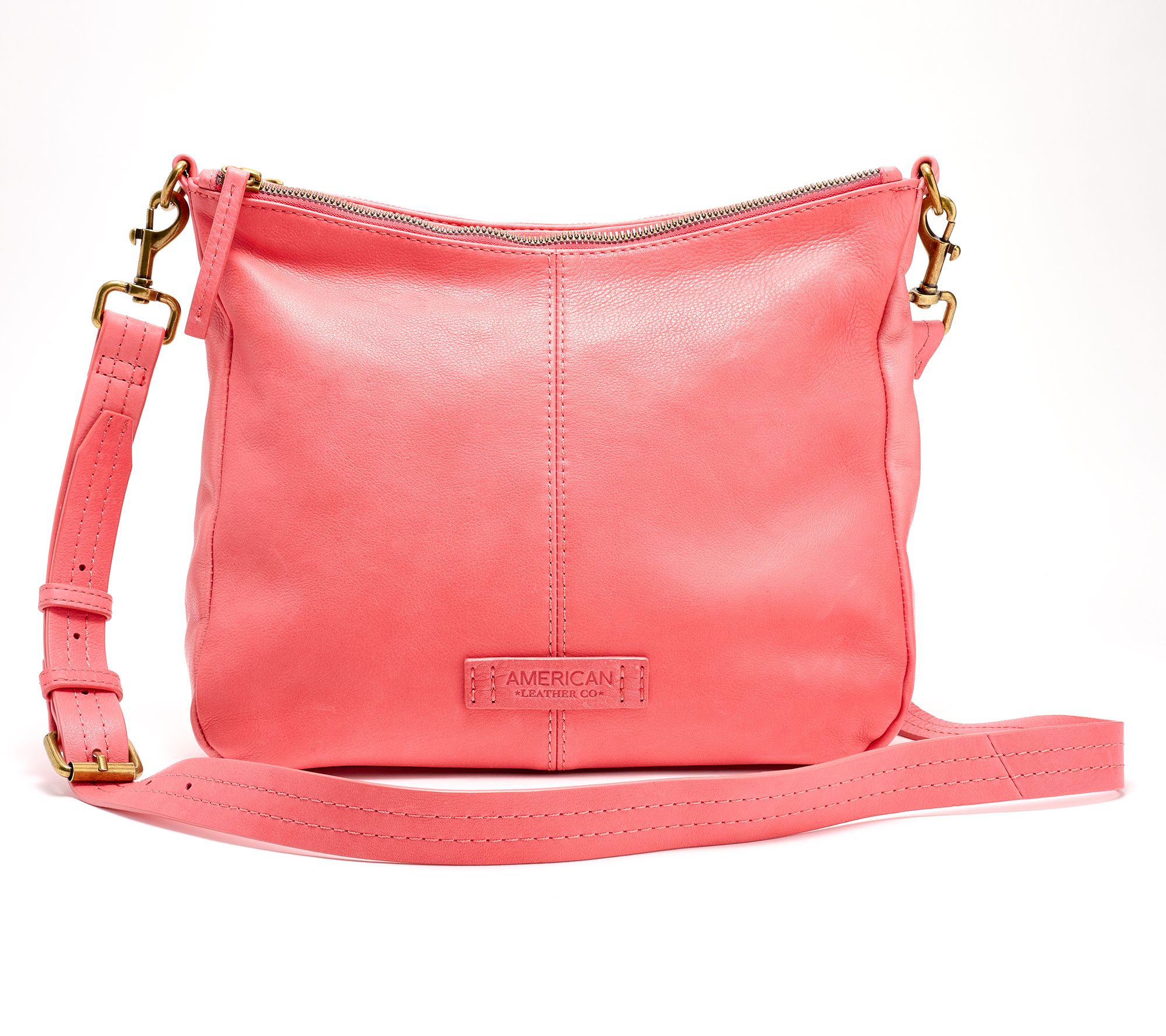 Radley London Coral Pink Pebbled Leather Shoulder Bag Purse