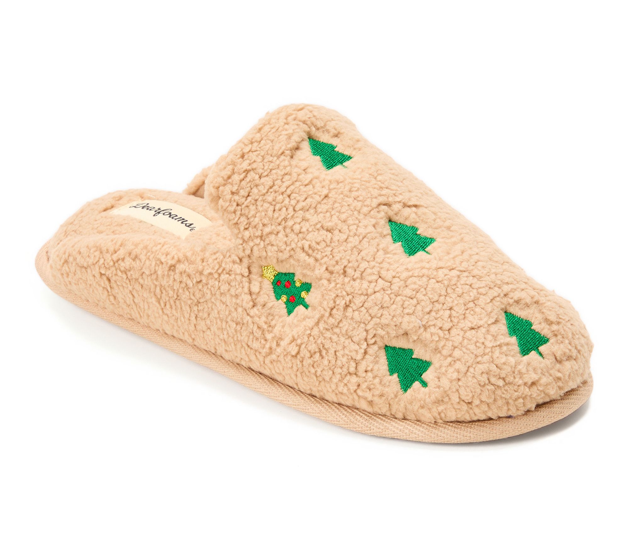 Dearfoams Women's Furry Heart Scuff Slipper