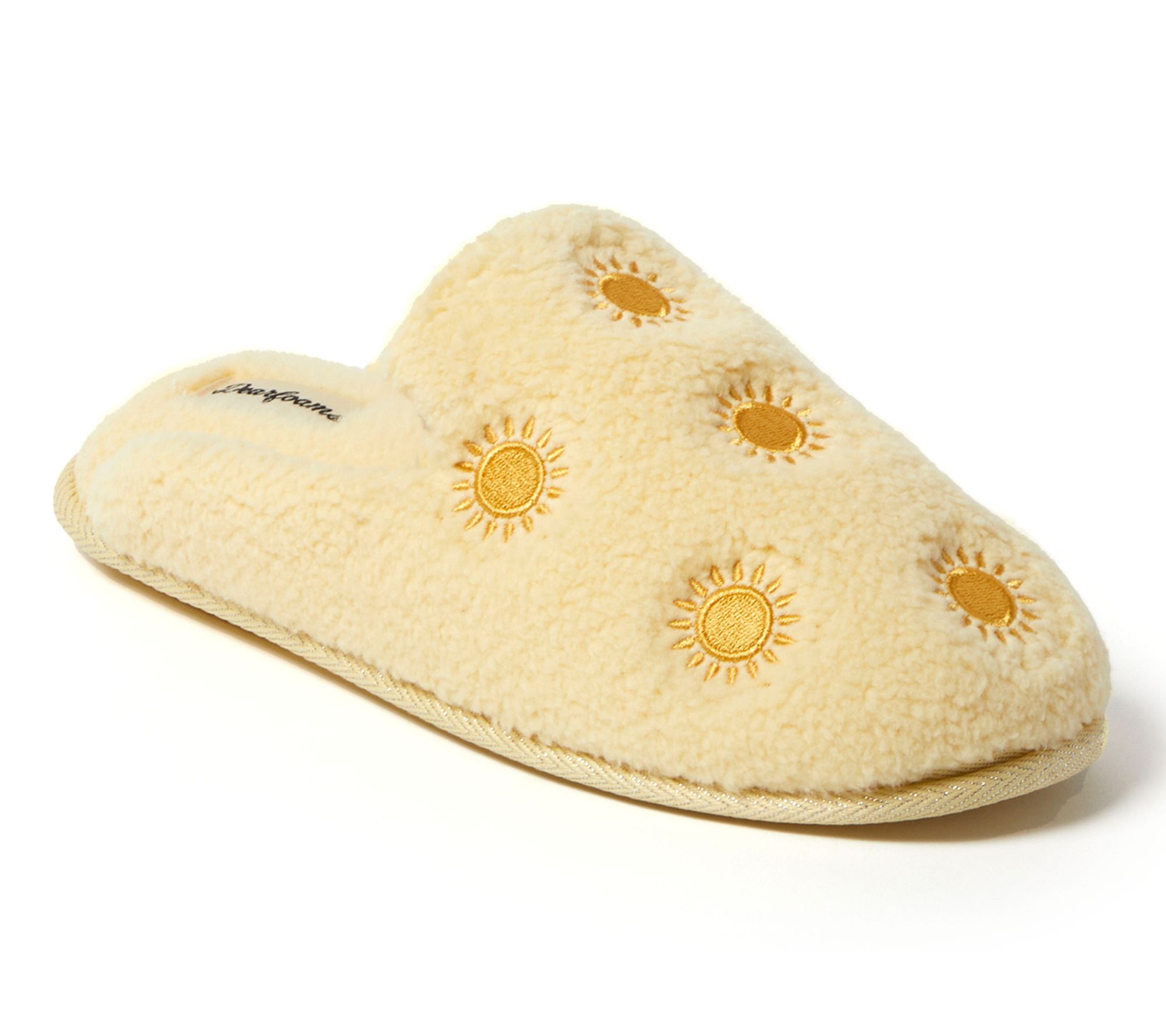 Dearfoams Women's Furry Heart Scuff Slipper
