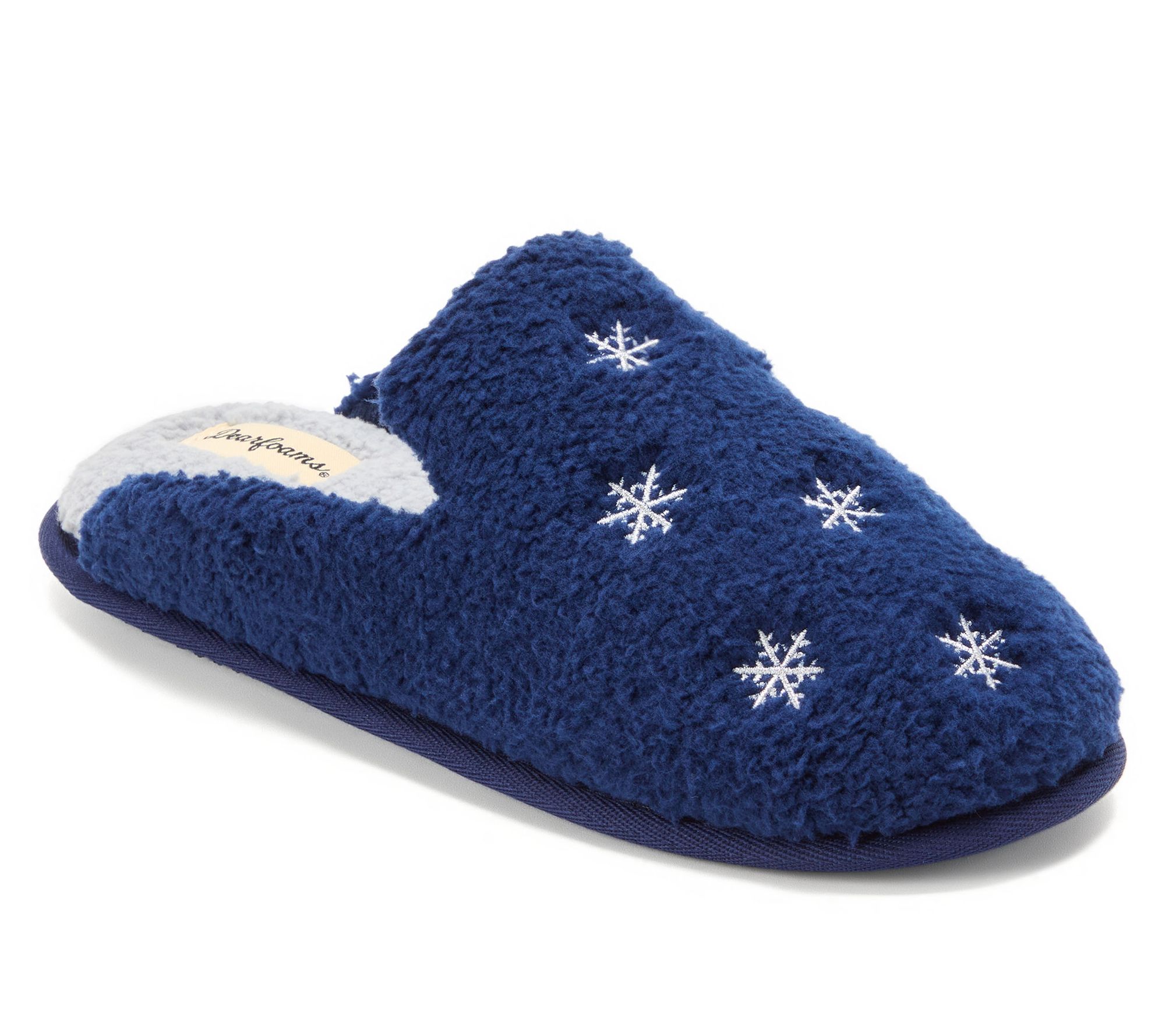 Dearfoams Women's Furry Heart Scuff Slipper
