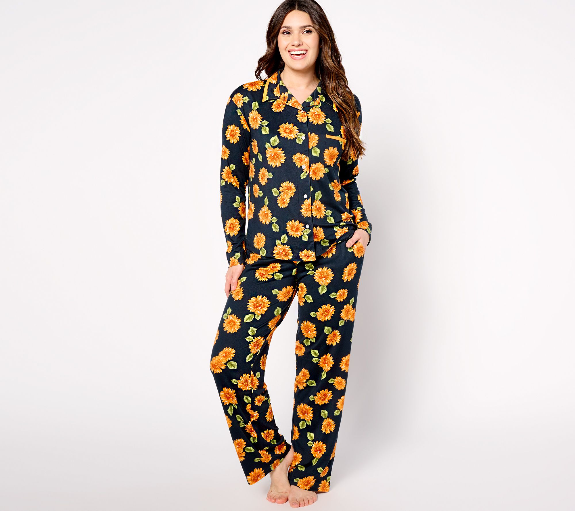 Koolaburra by UGG Brushed Jersey Notch Collar Pajama Set 