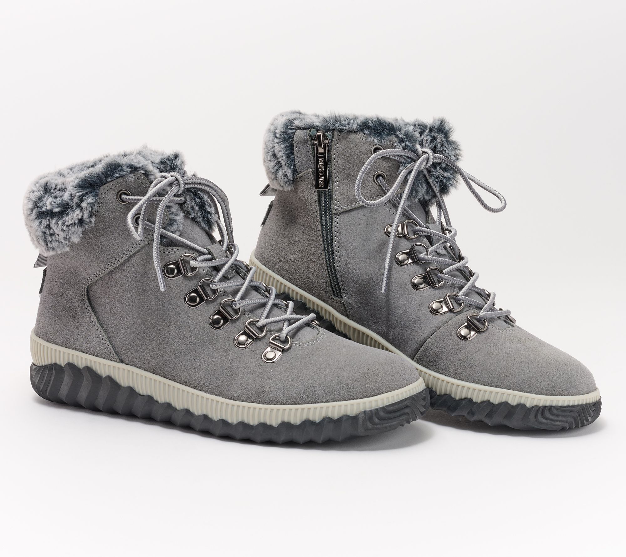 Muk Luks Suede Cuffed Winter Boots - Asher 