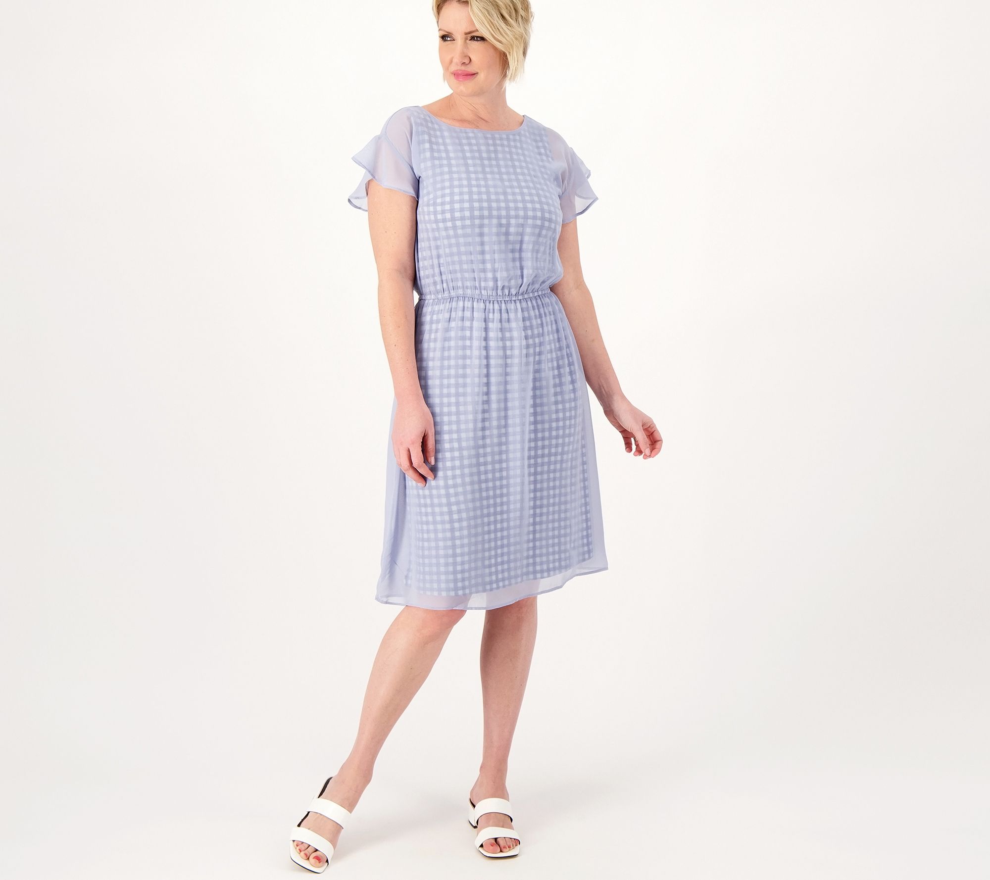 "As Is" Isaac Mizrahi Live Petite Always Isaac Printed Silky Dress