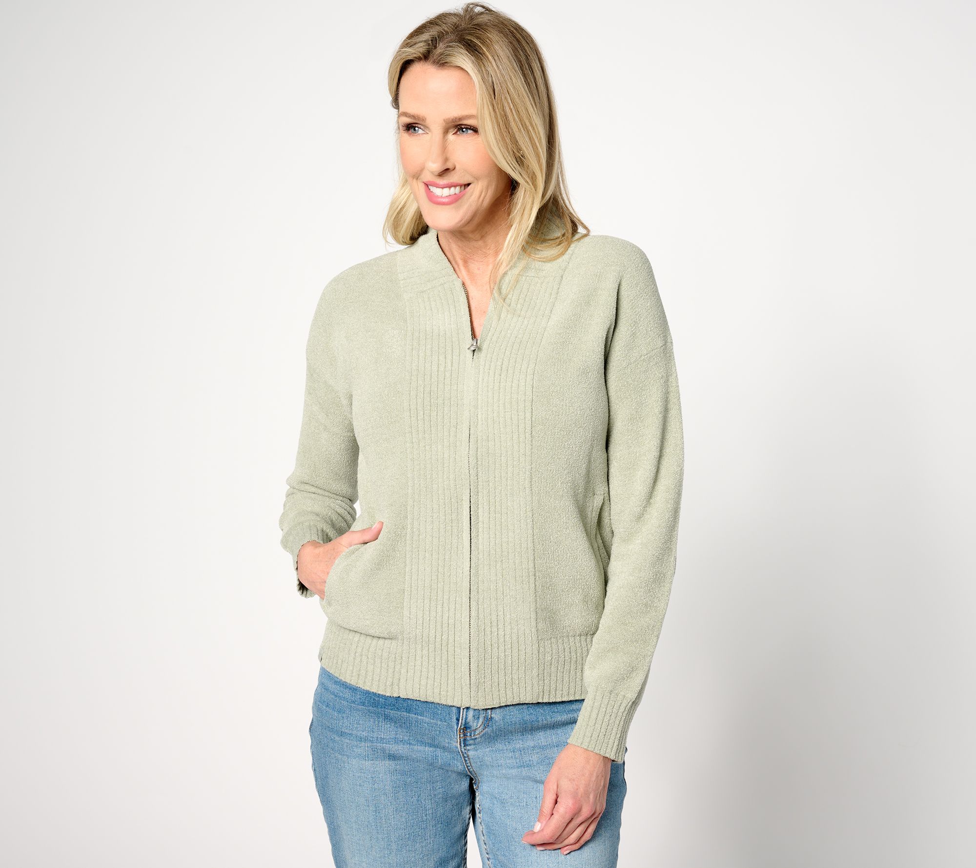 Barefoot Dreams CozyChic Ultra Lite Rib Panel Bomber