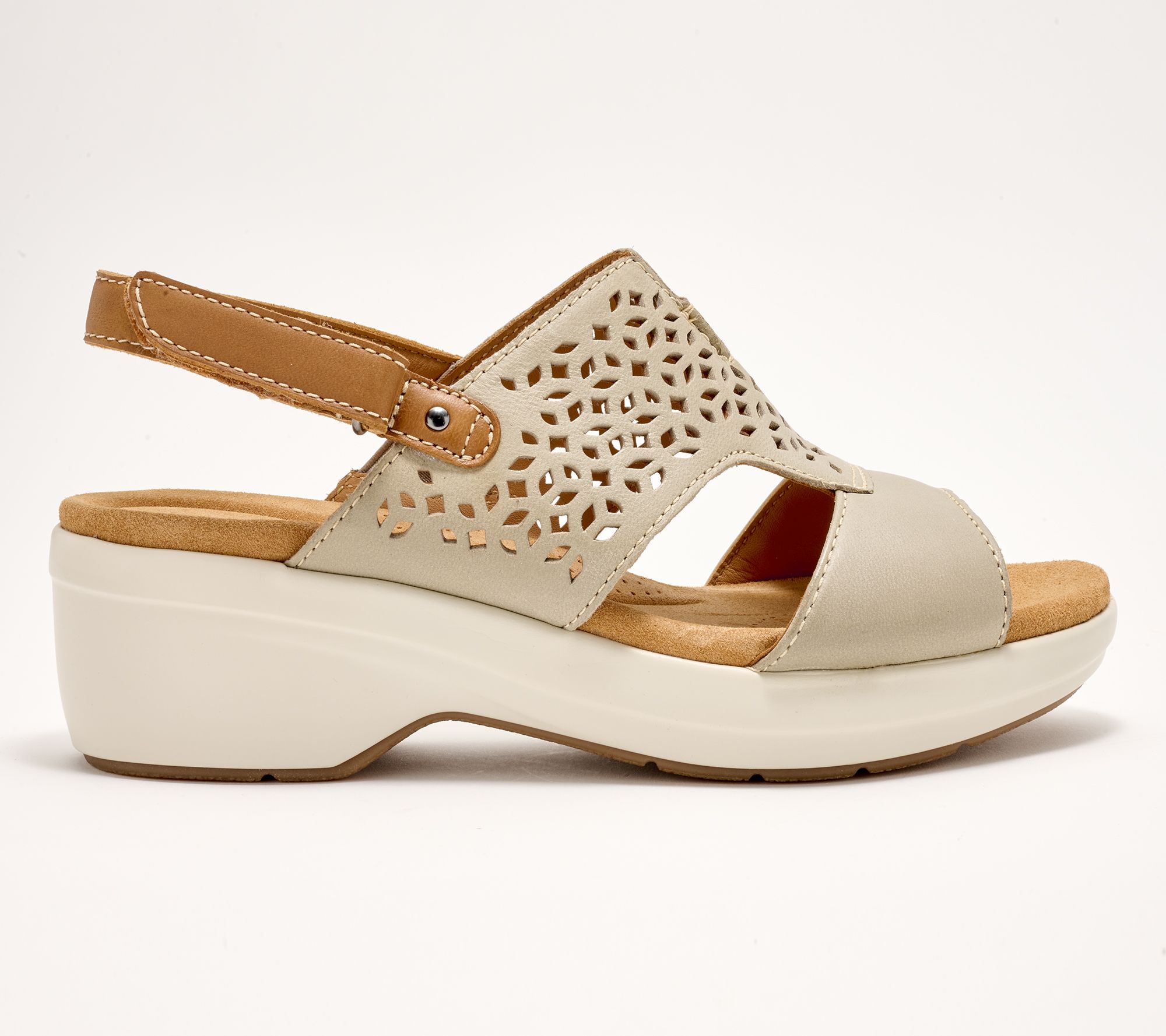 Clarks Artisan Leather Perforated Sandals - Tuleah Sun