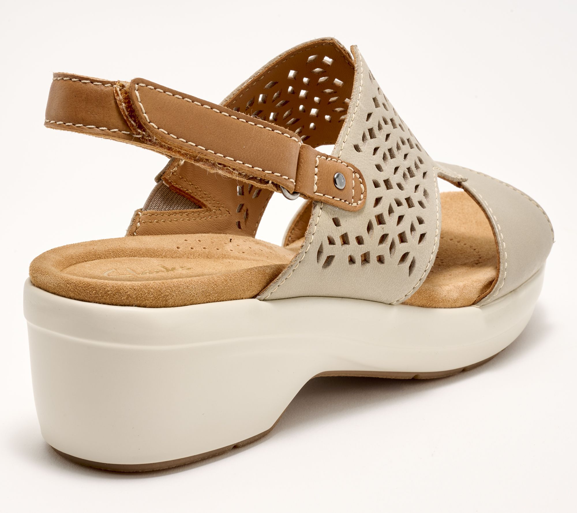 Clarks Artisan Leather Perforated Sandals - Tuleah Sun