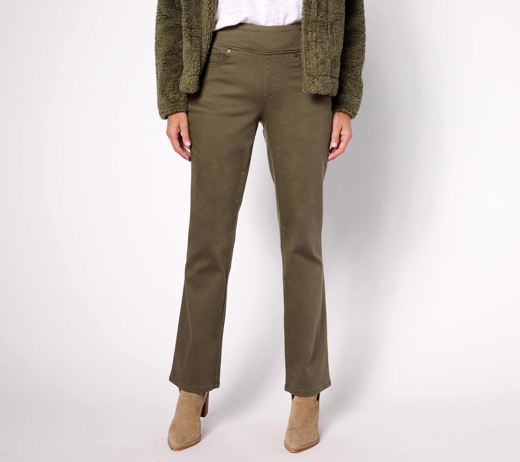 "As Is" Belle by Kim Gravel TripleLuxe Twill Tall Boot-Cut Jean