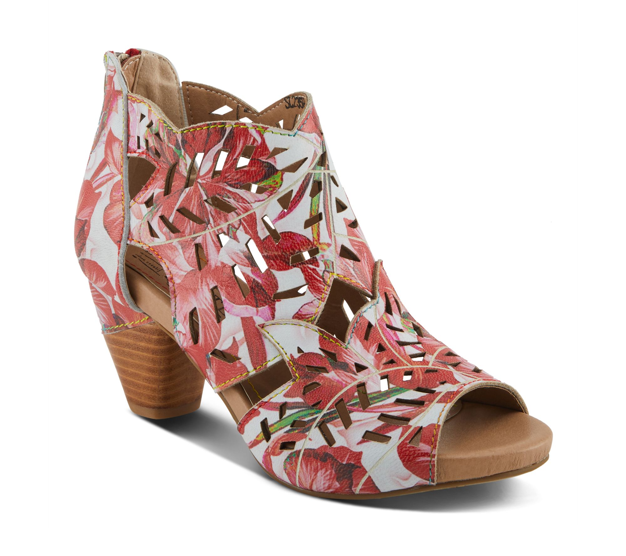 L'Artiste by Spring Step Leather Peep-Toe Sandals - Icon-Fleur