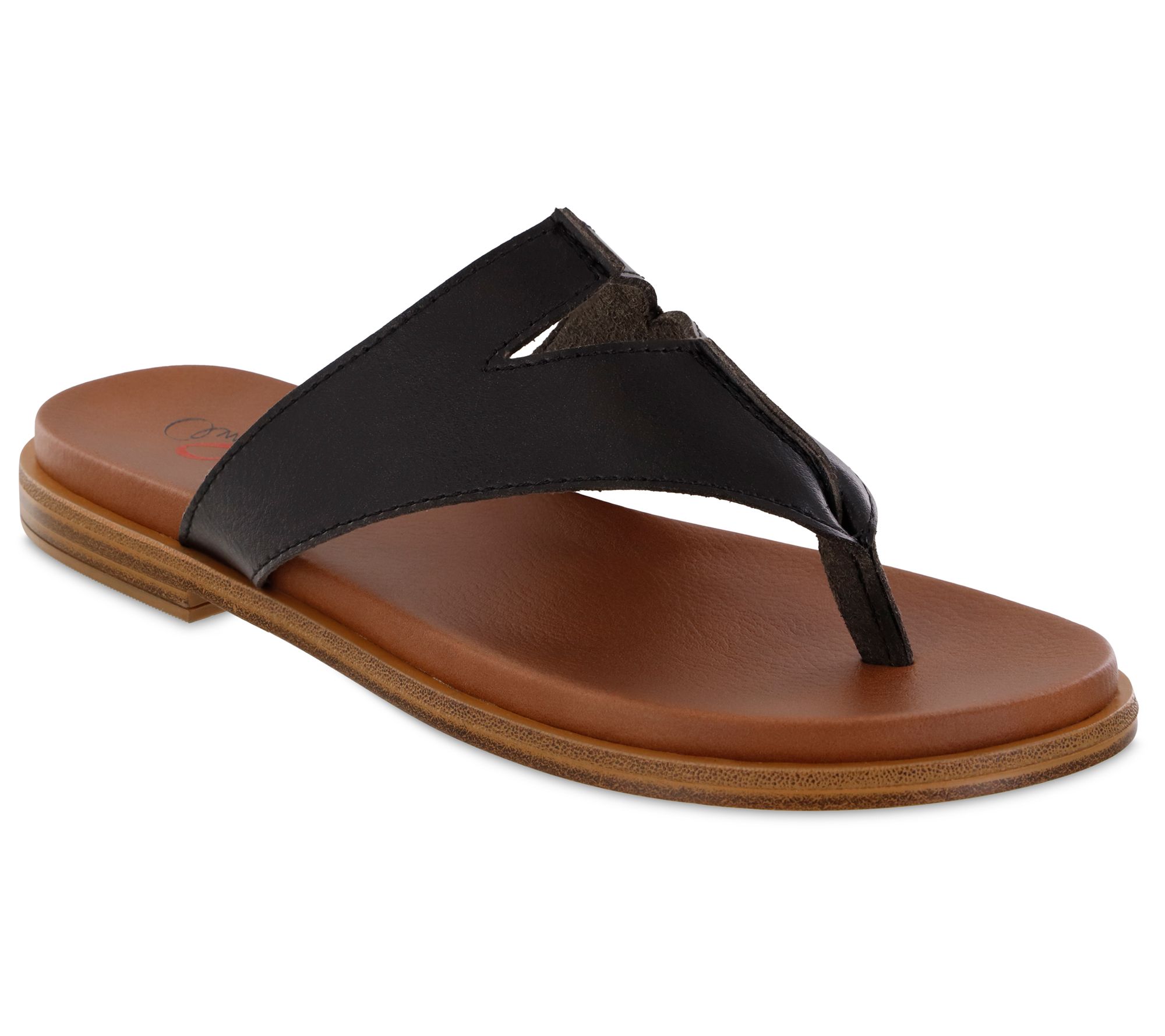 MIA Amore Flat Thong Sandals - Mayte - QVC.com