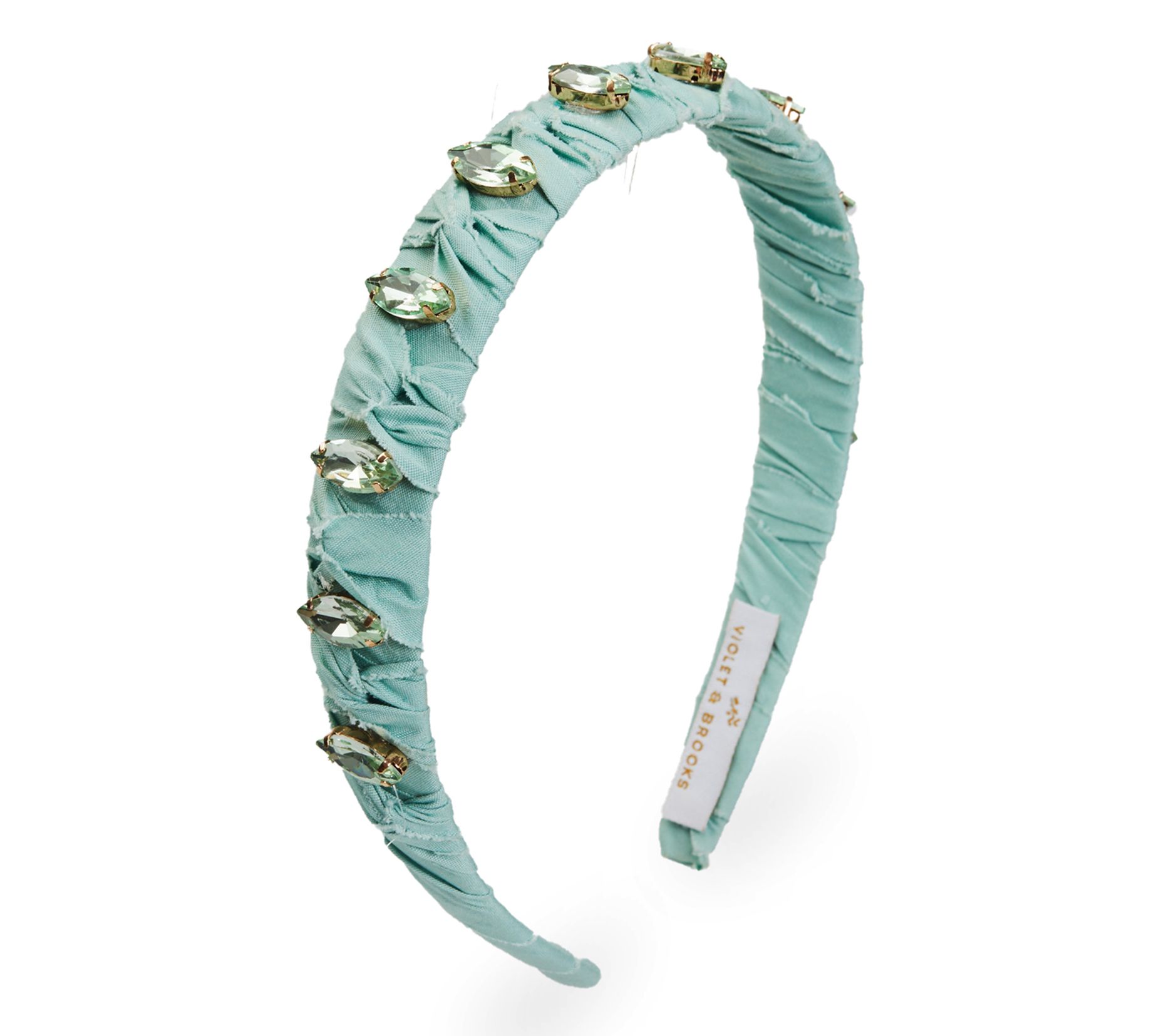 Violet & Brooks Rebecca Linen & Crystal Wrapp ed Headband