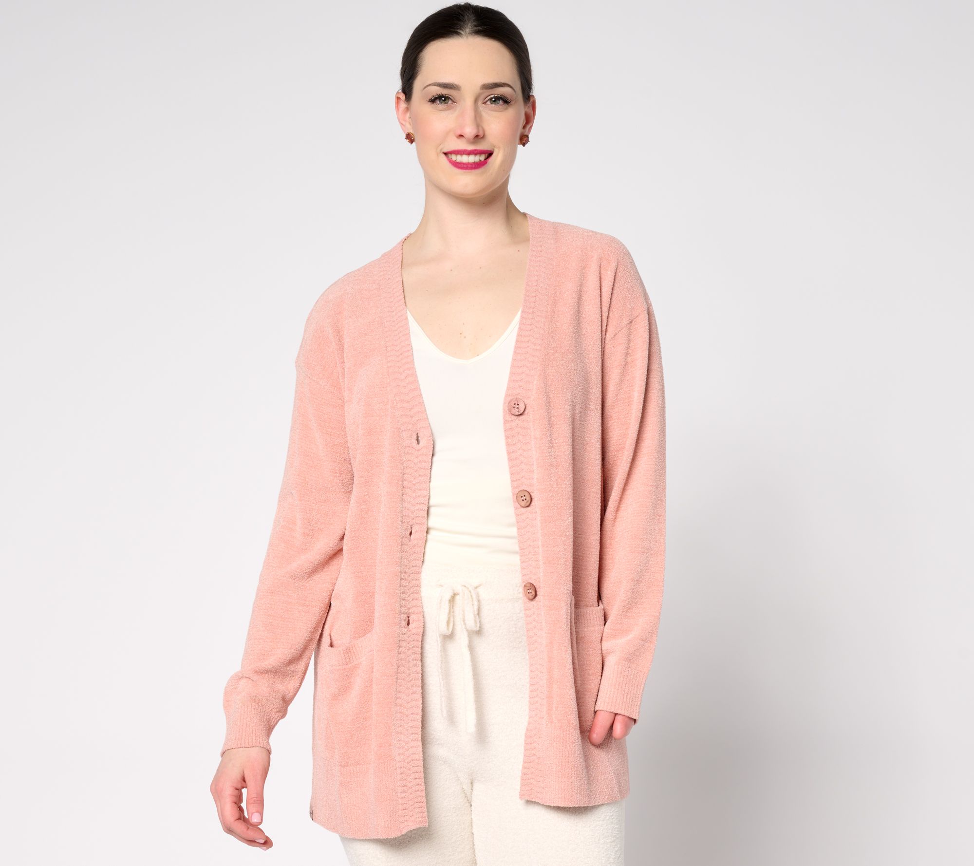 Barefoot Dreams CozyChic Ultra Lite Chevron Placket Cardigan