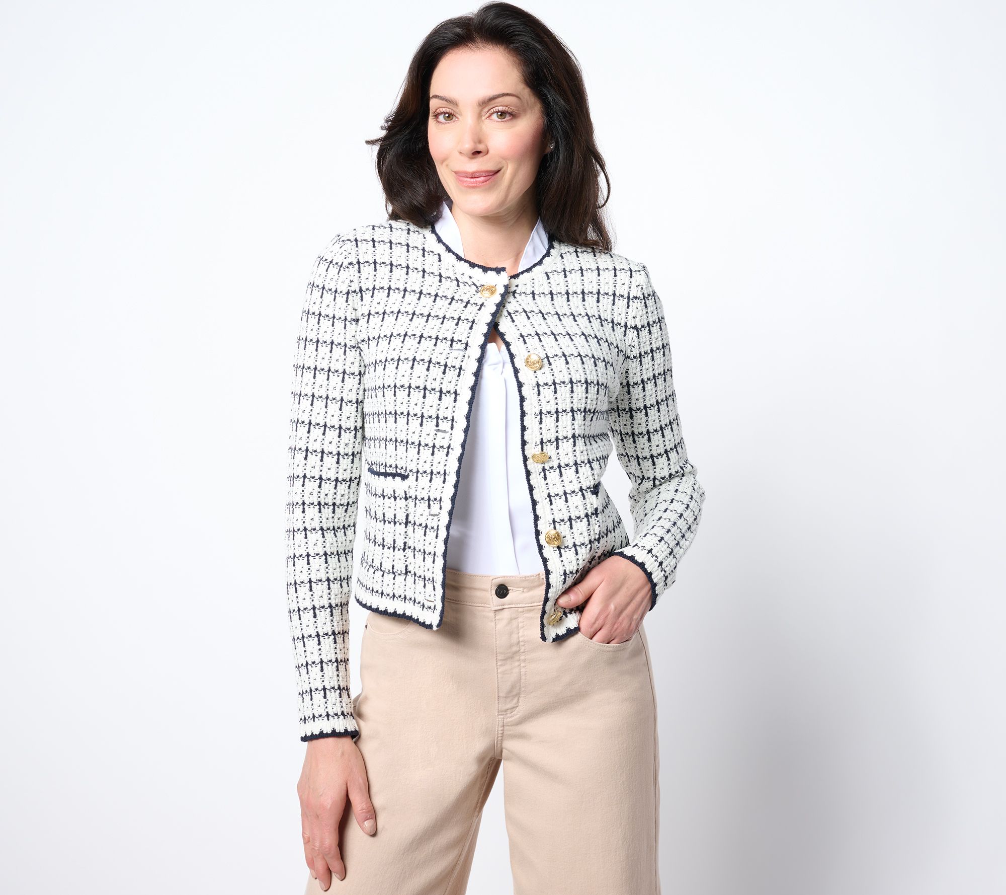 NIC+ZOE Mixed Up Sweater Jacket