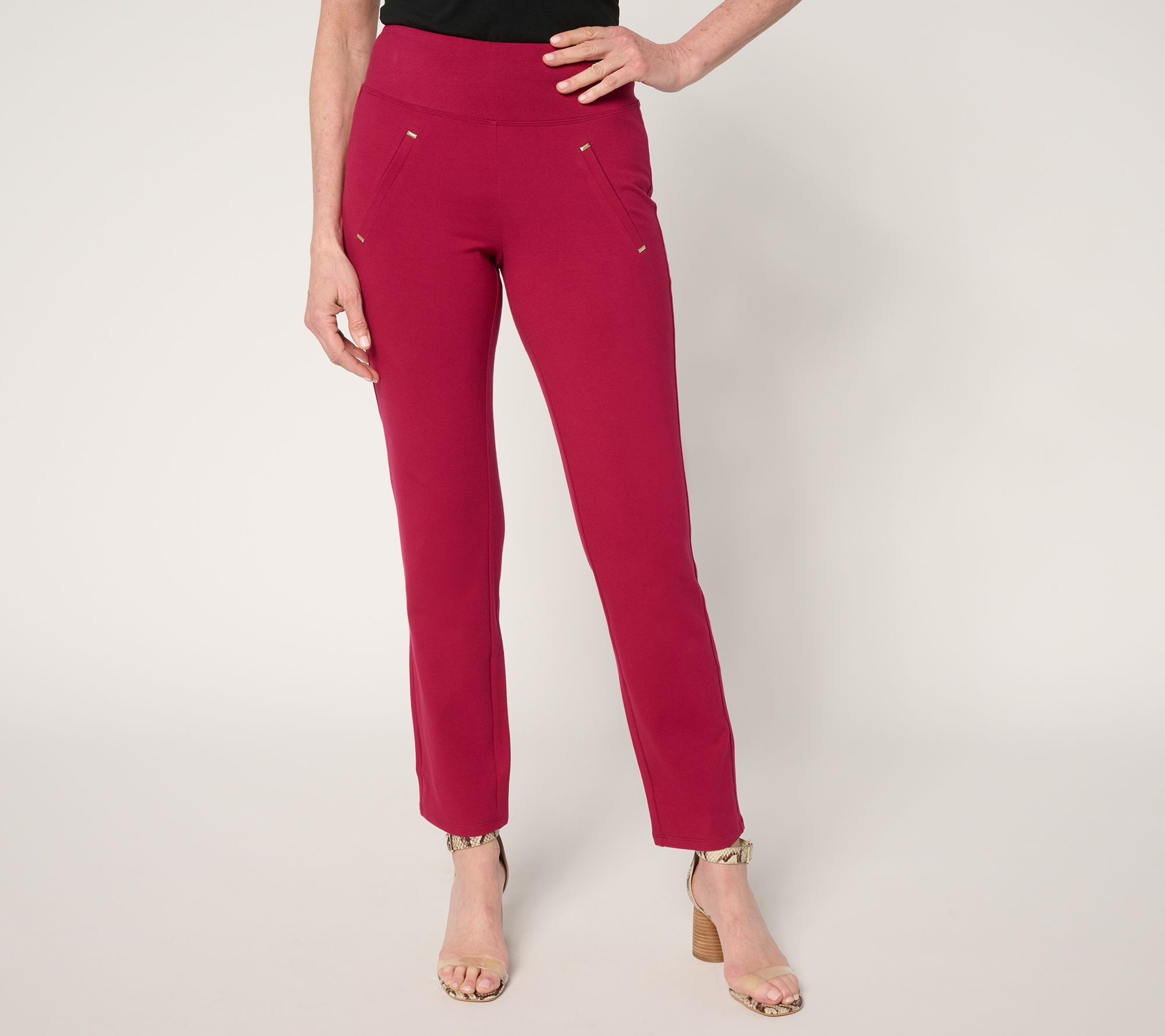 Women with Control Tummy Control 86/14 Petite Straight Leg Pants