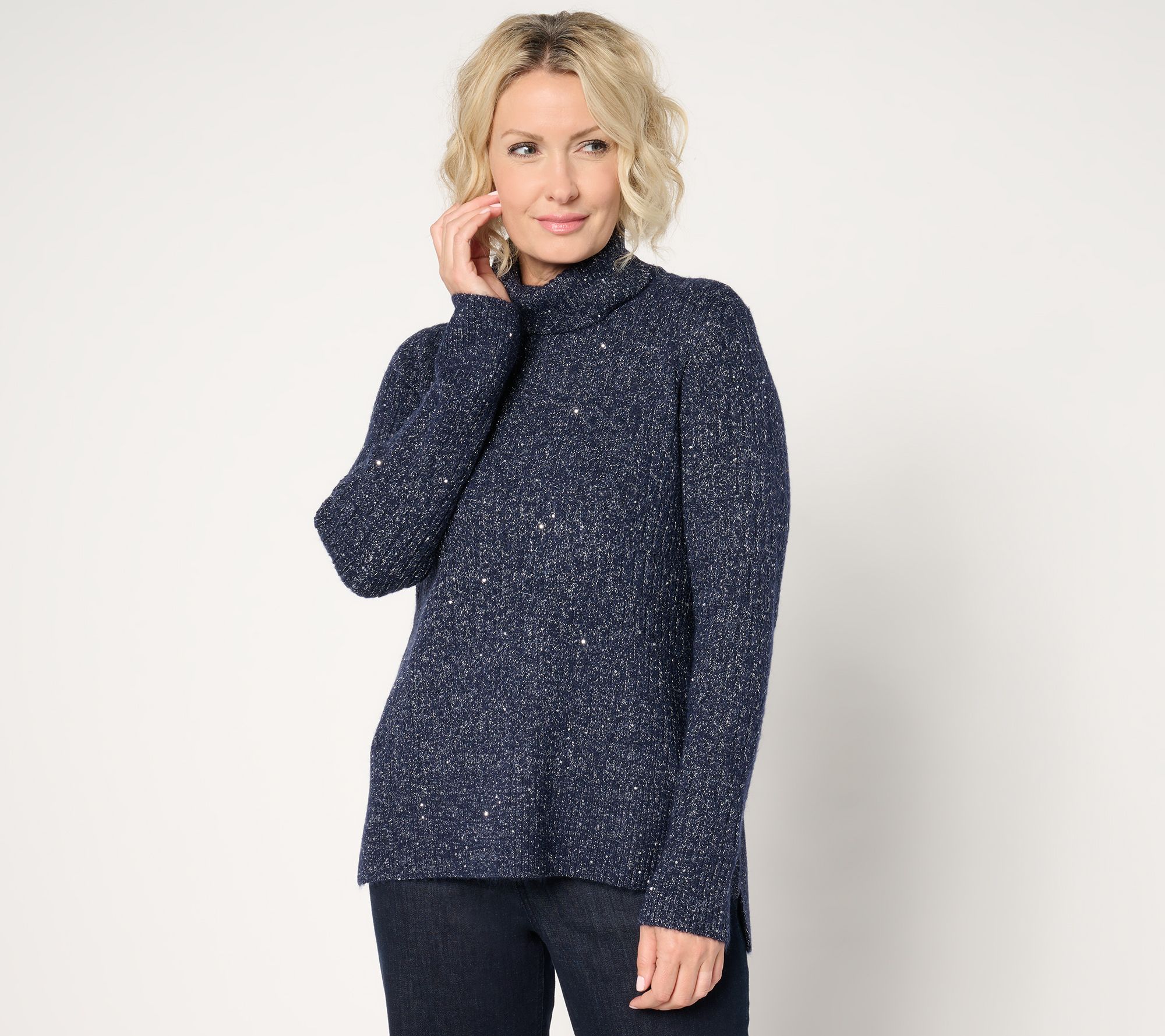 "As Is" Joan Rivers Red Carpet Turtleneck Sweater