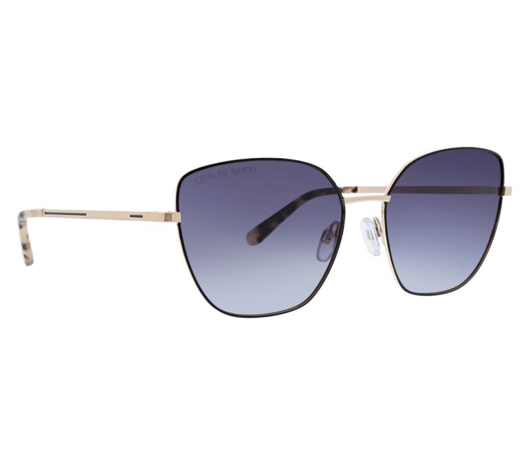 Life is Good Crescent Geometric Metal PolarizedSunglasses