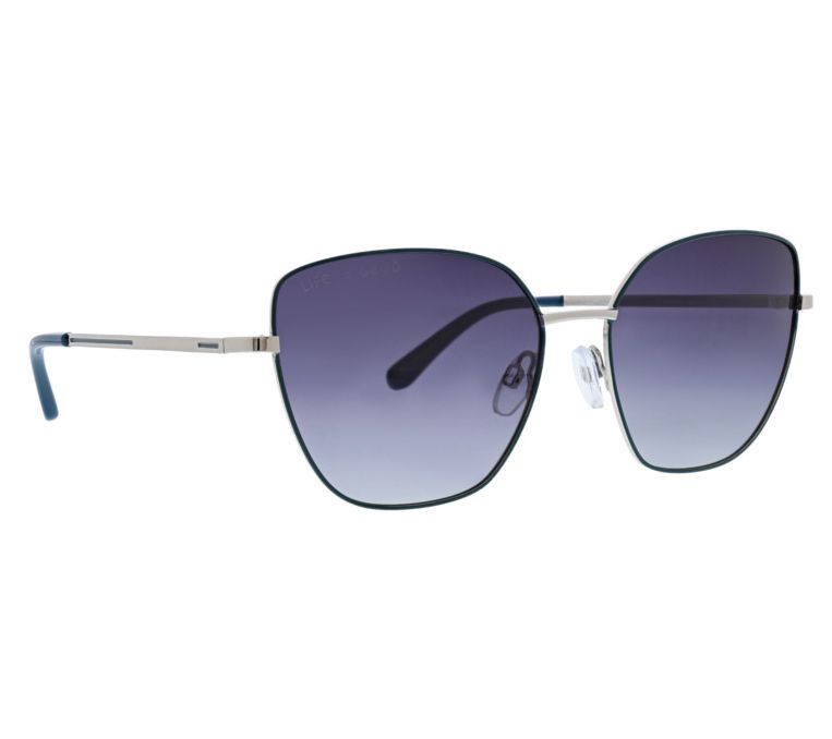 Life is Good Crescent Geometric Metal PolarizedSunglasses