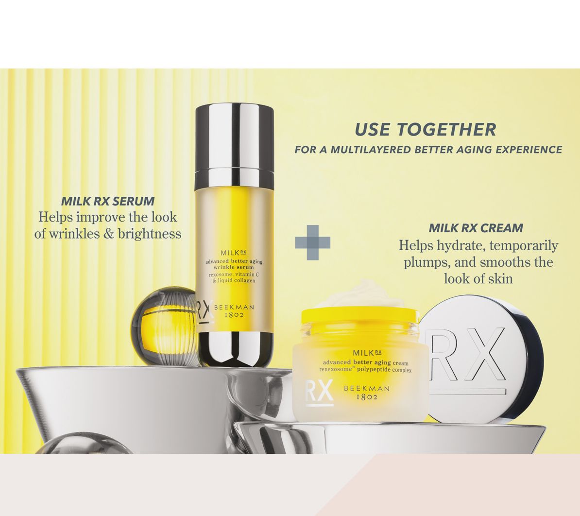 ARTISTRY RENEWING MILK EMULSION 100ml 2本 Beekman 1802 - Mini Milk RX Advanced Better Aging Cream