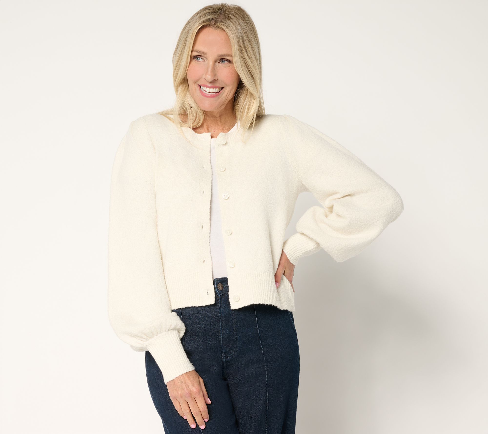 Me by Jennie Garth Pioneer Puff Sleeve Cardigan