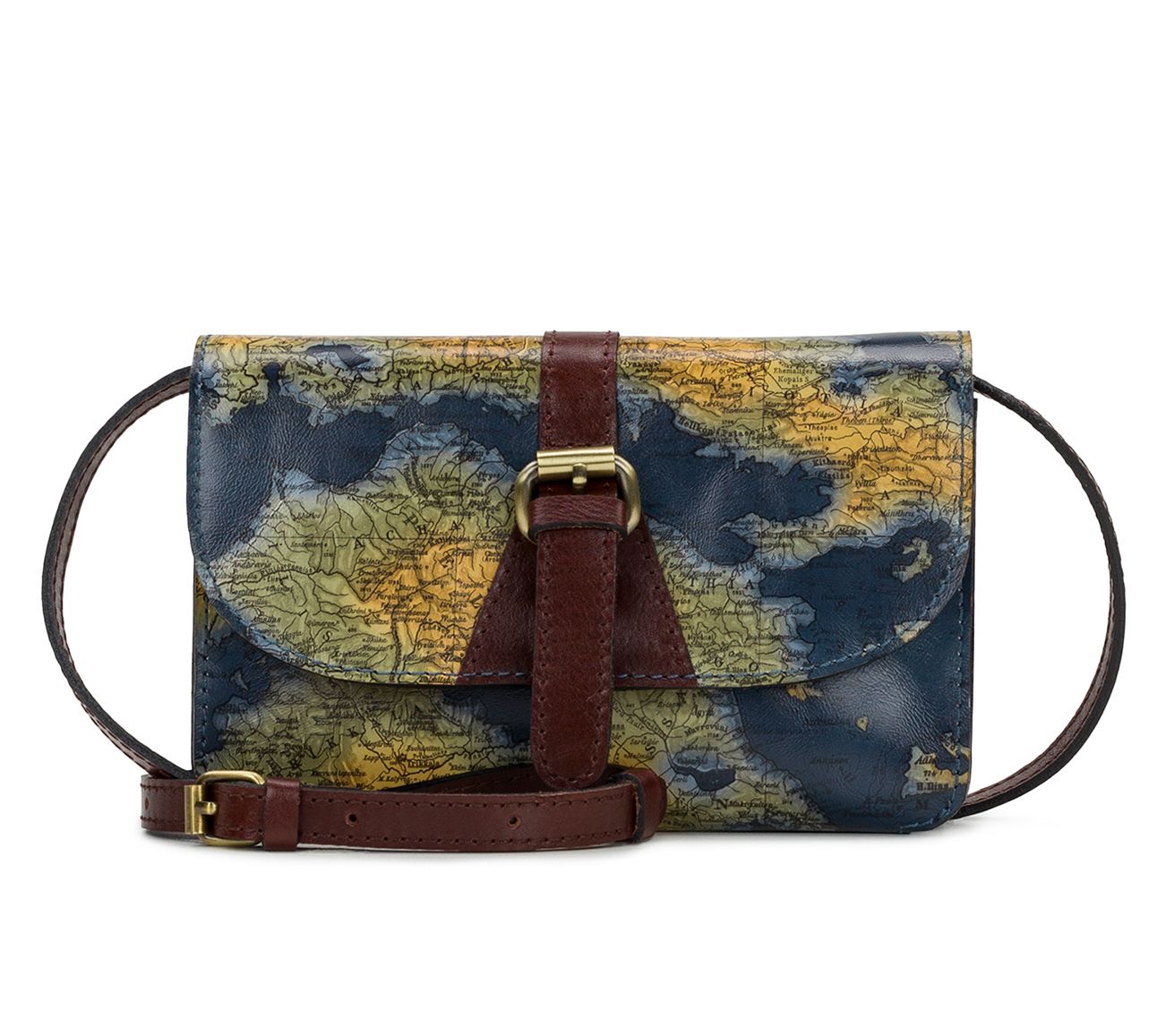 Patricia Nash Torri Greek Map Leather Crossbody