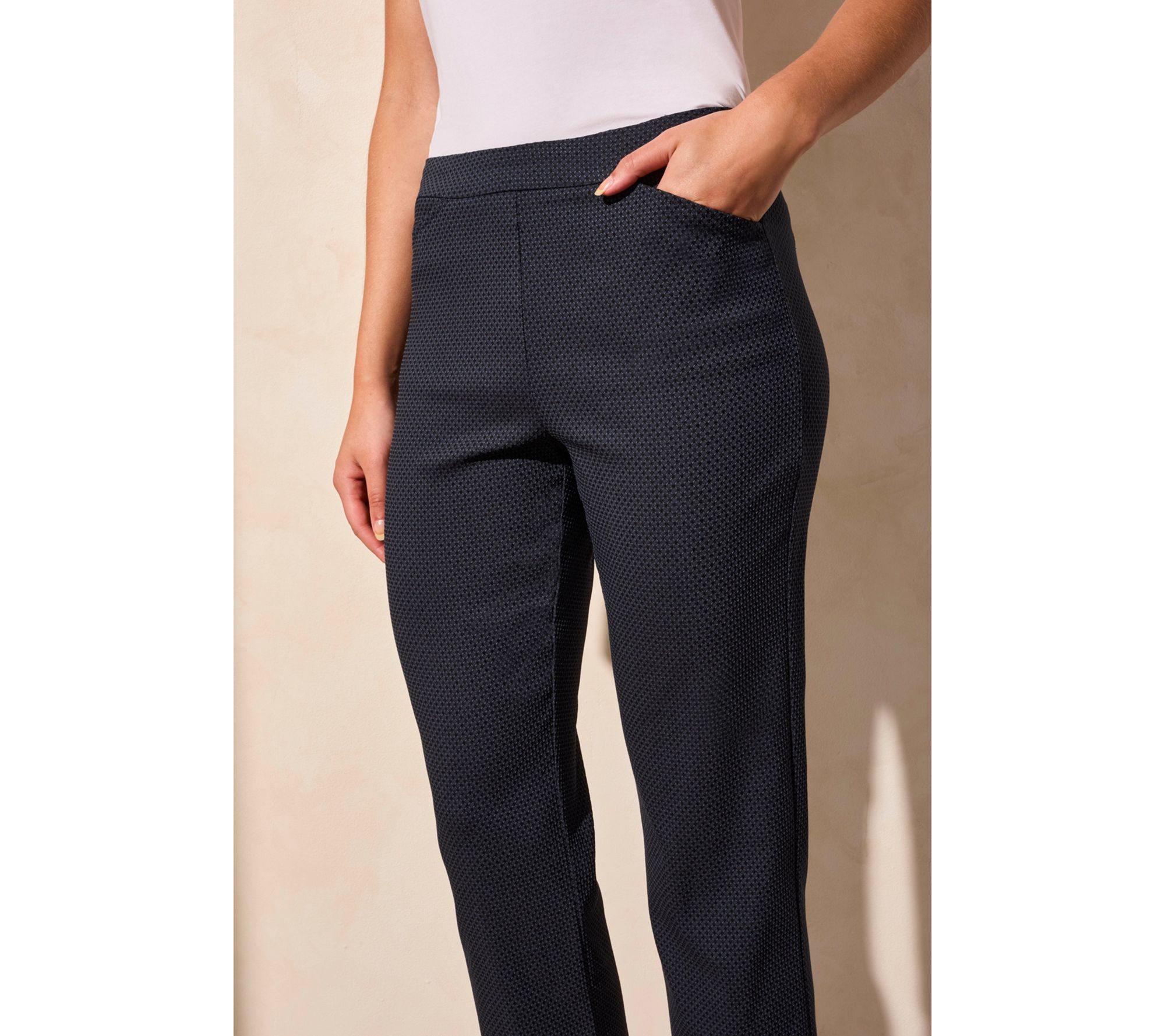 パンツ Ribbonbit : 25SS / Vanta Capri Pants (2colors) Tribal Diamond Jacquard Bengaline Pull-On KickFlare Capri