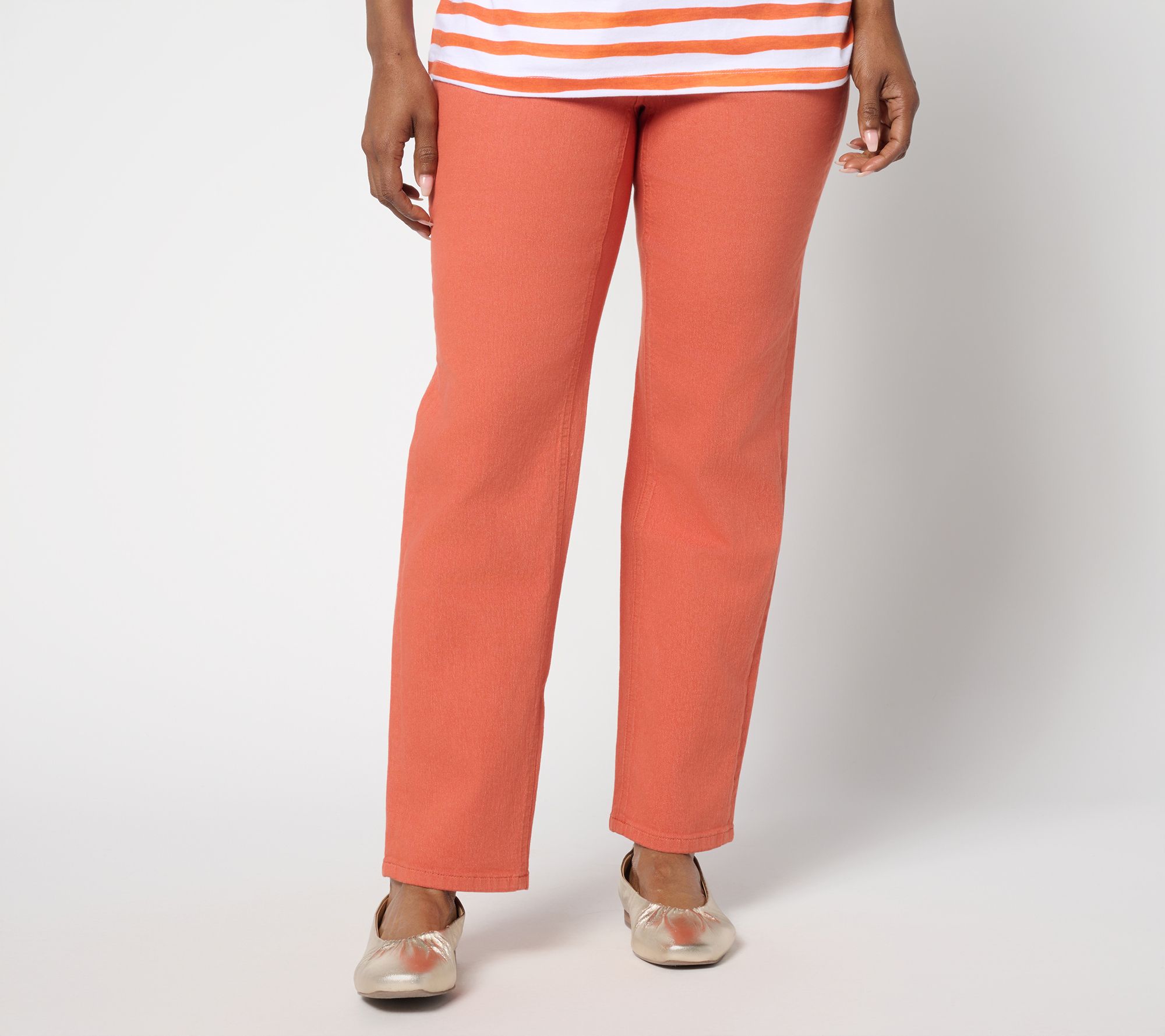 "As Is" Denim & Co. Tall Classic Stretch Colored Ankle Jeans