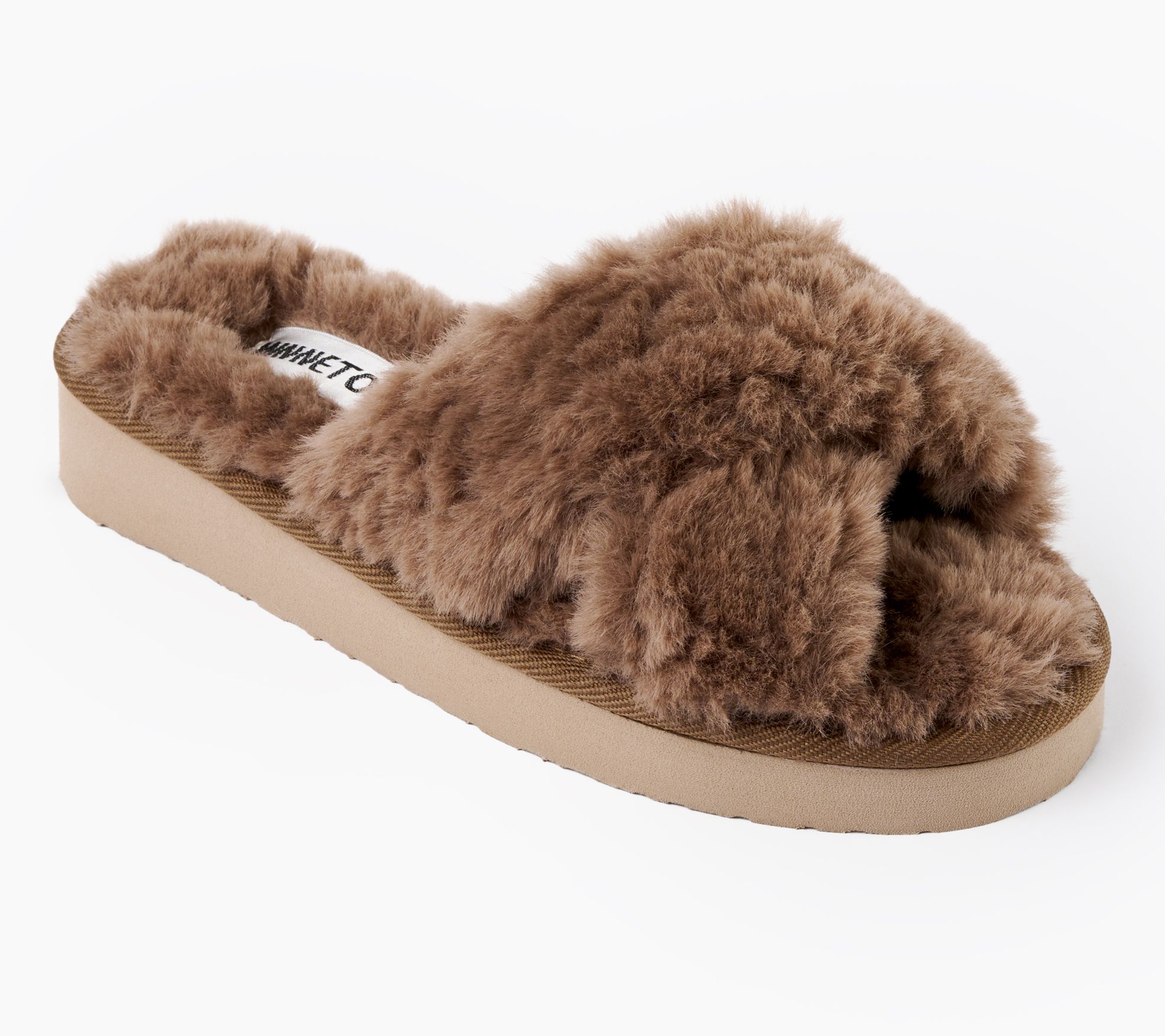 Minnetonka Women's Teddy Crossband Slippers
