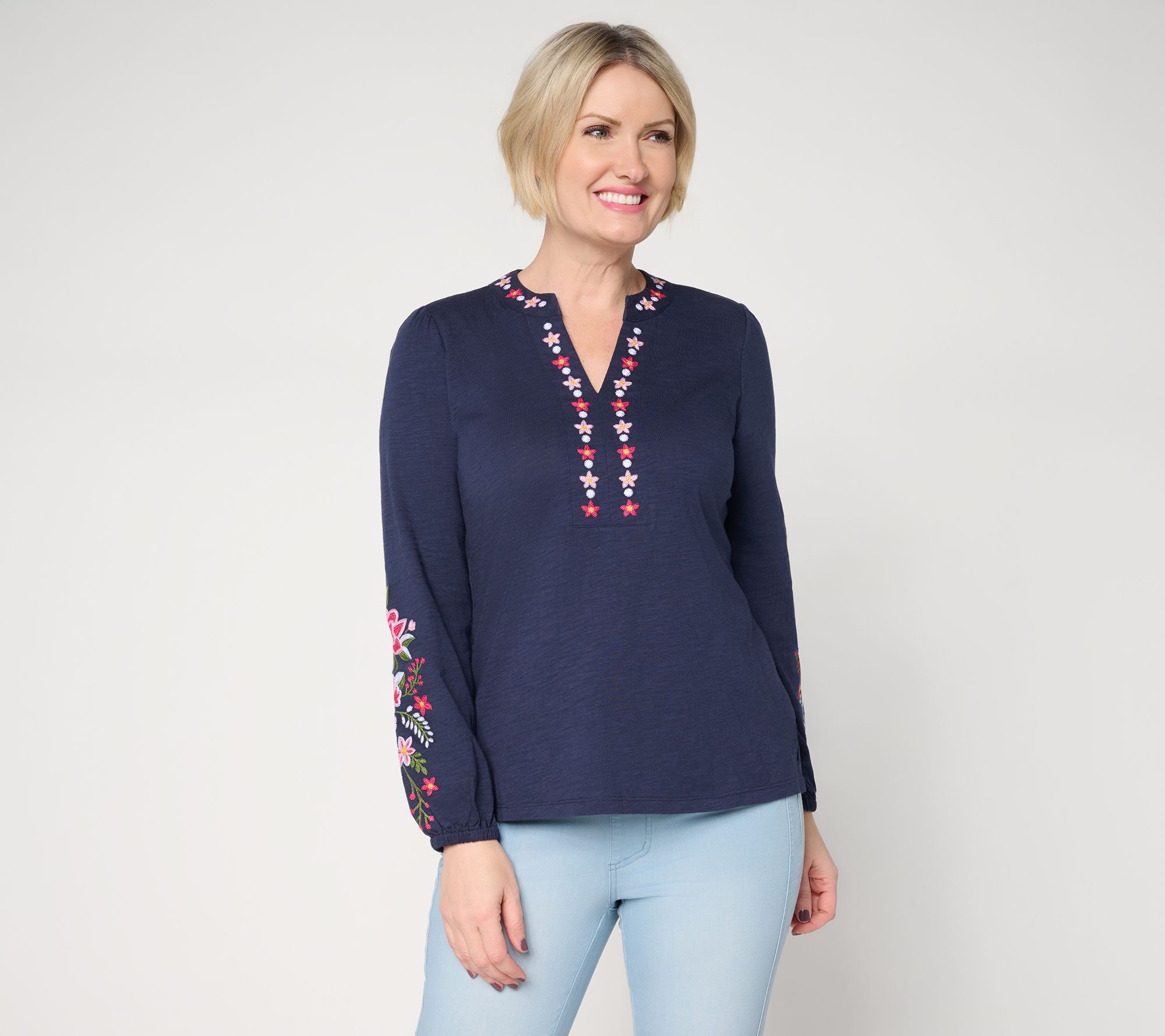 Belle Boho by Kim Gravel Artisan Threads Embroidered Top