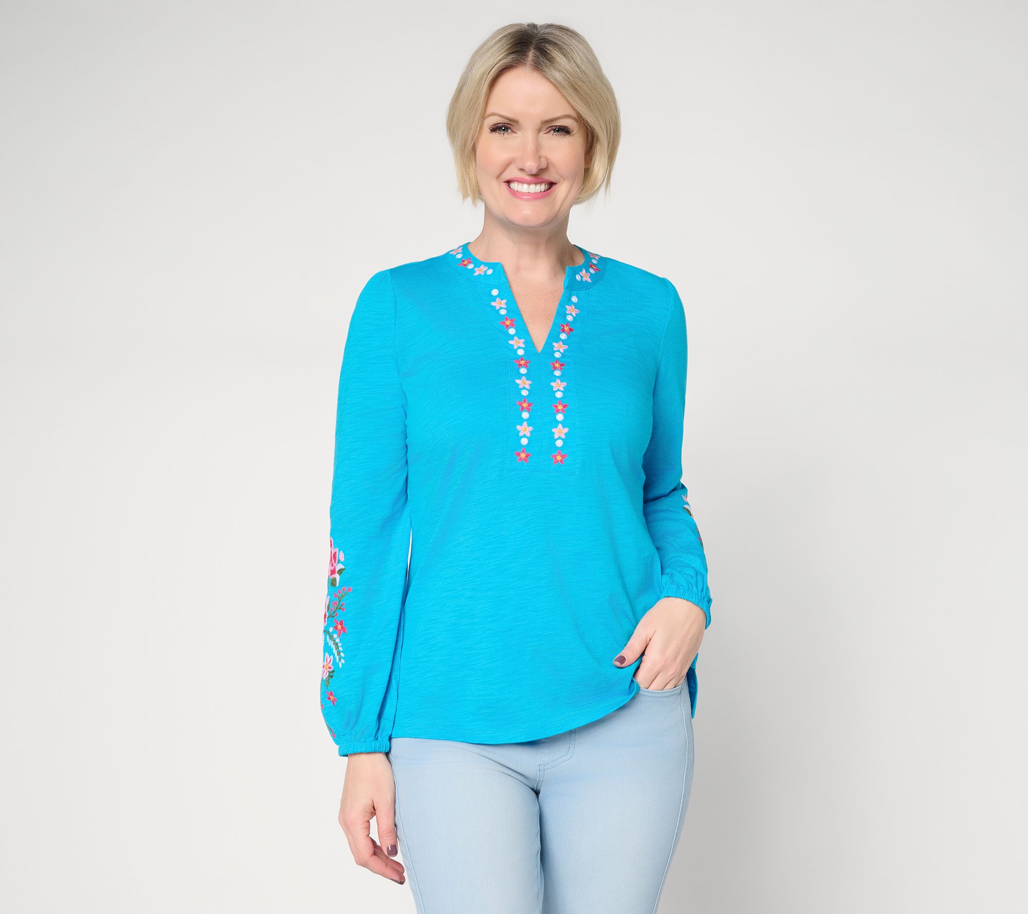 Belle Boho by Kim Gravel Artisan Threads Embroidered Top