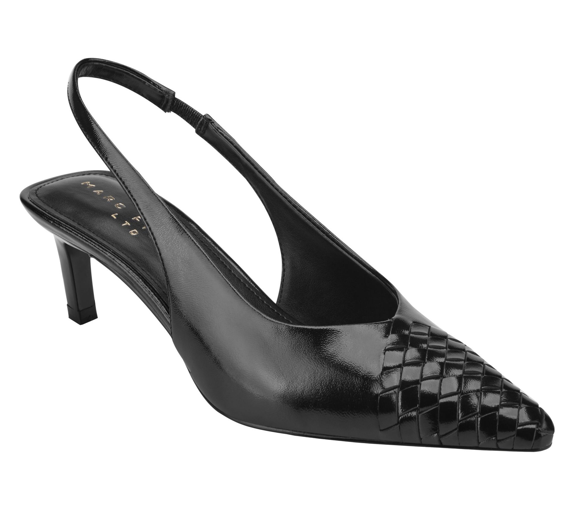 Marc Fisher LTD Leather Sling Back w/ Woven Detail Rilly