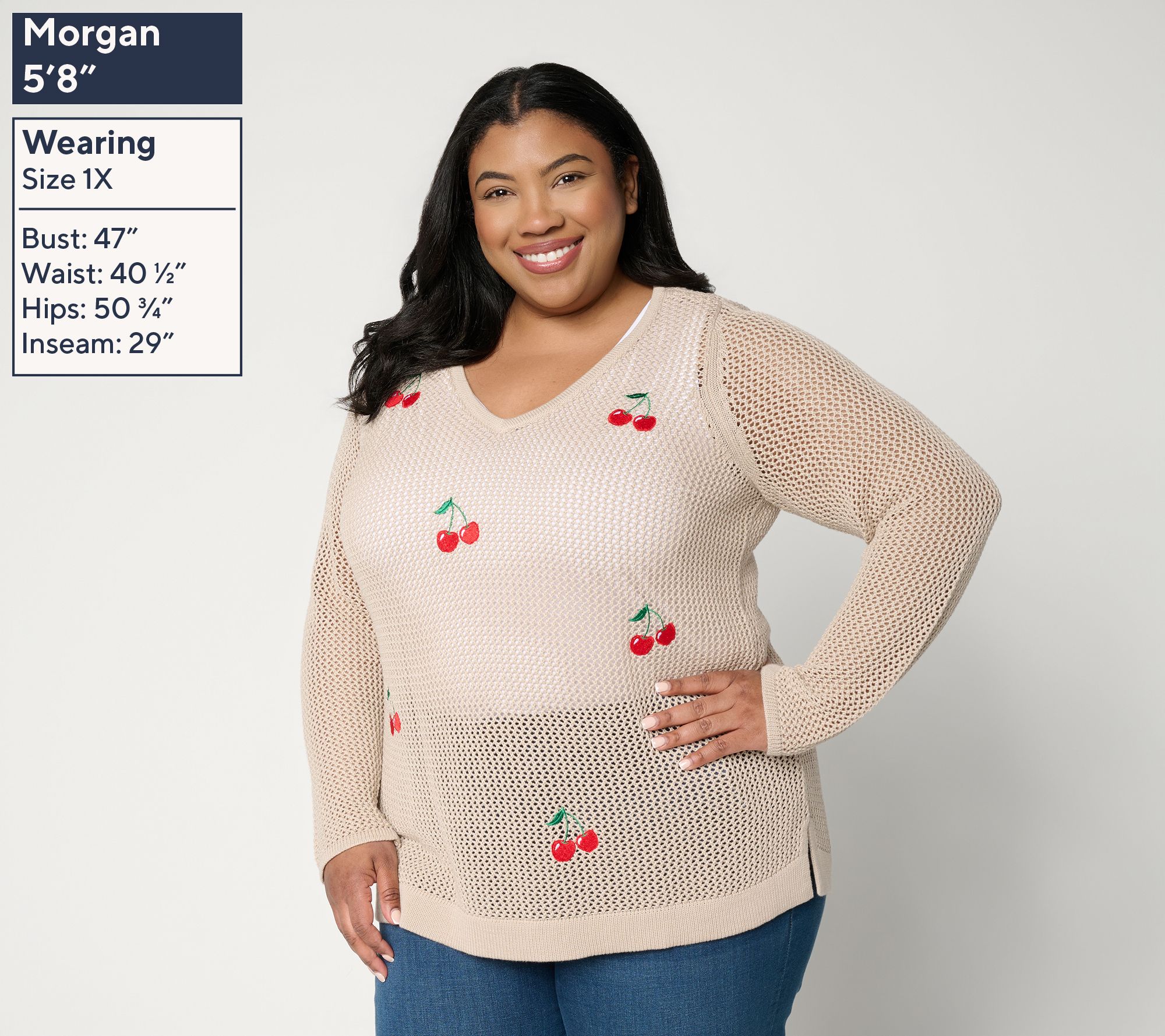 Liberty Belles by Kim Gravel American Pie Open Stitch V Neck
