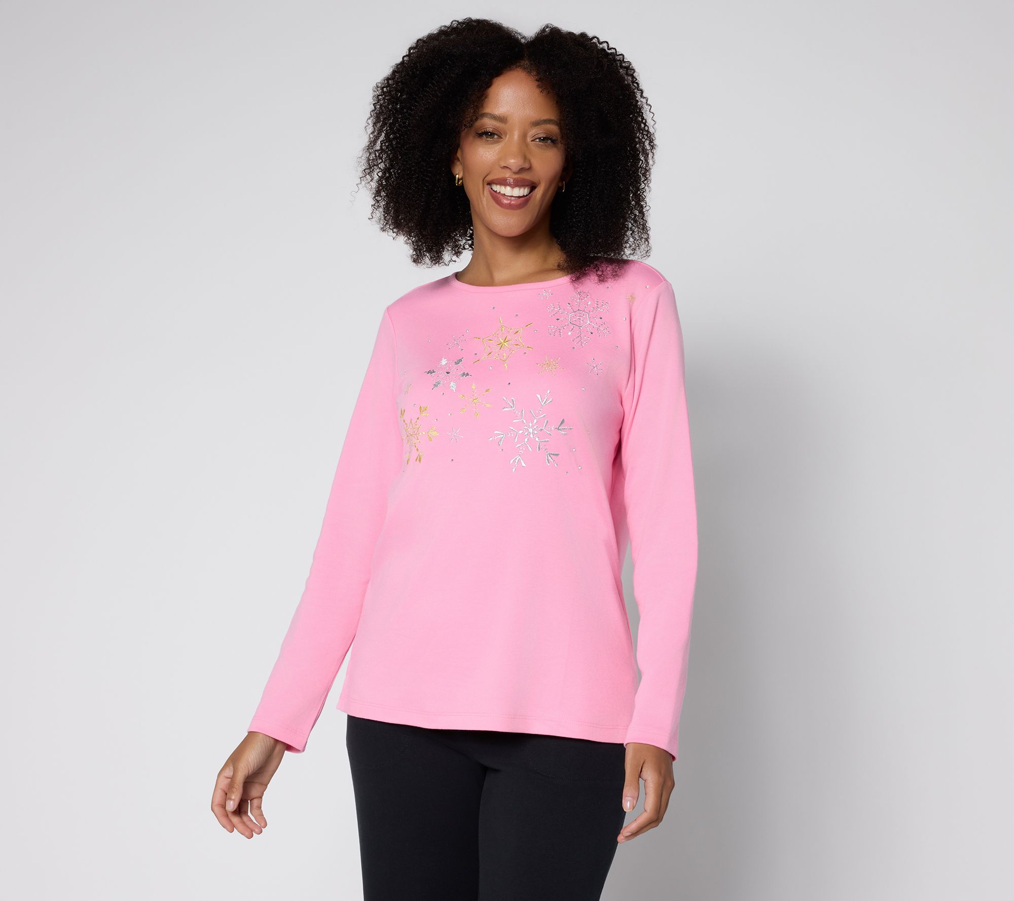 "As Is" Quacker Factory Blizzard Long Sleeves Top