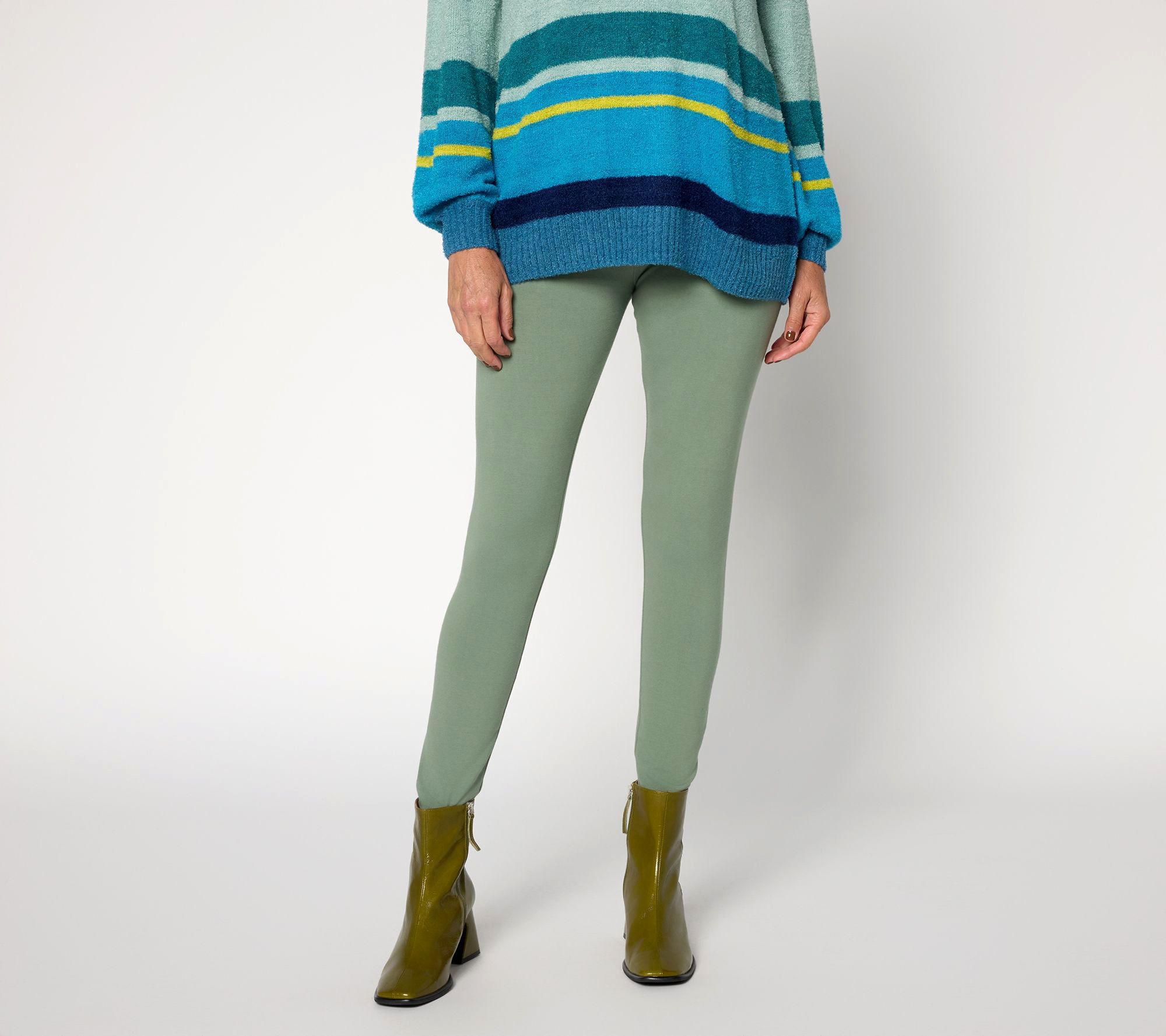 "As Is" LOGO by Lori Goldstein Reg Full Length Pull On Legging