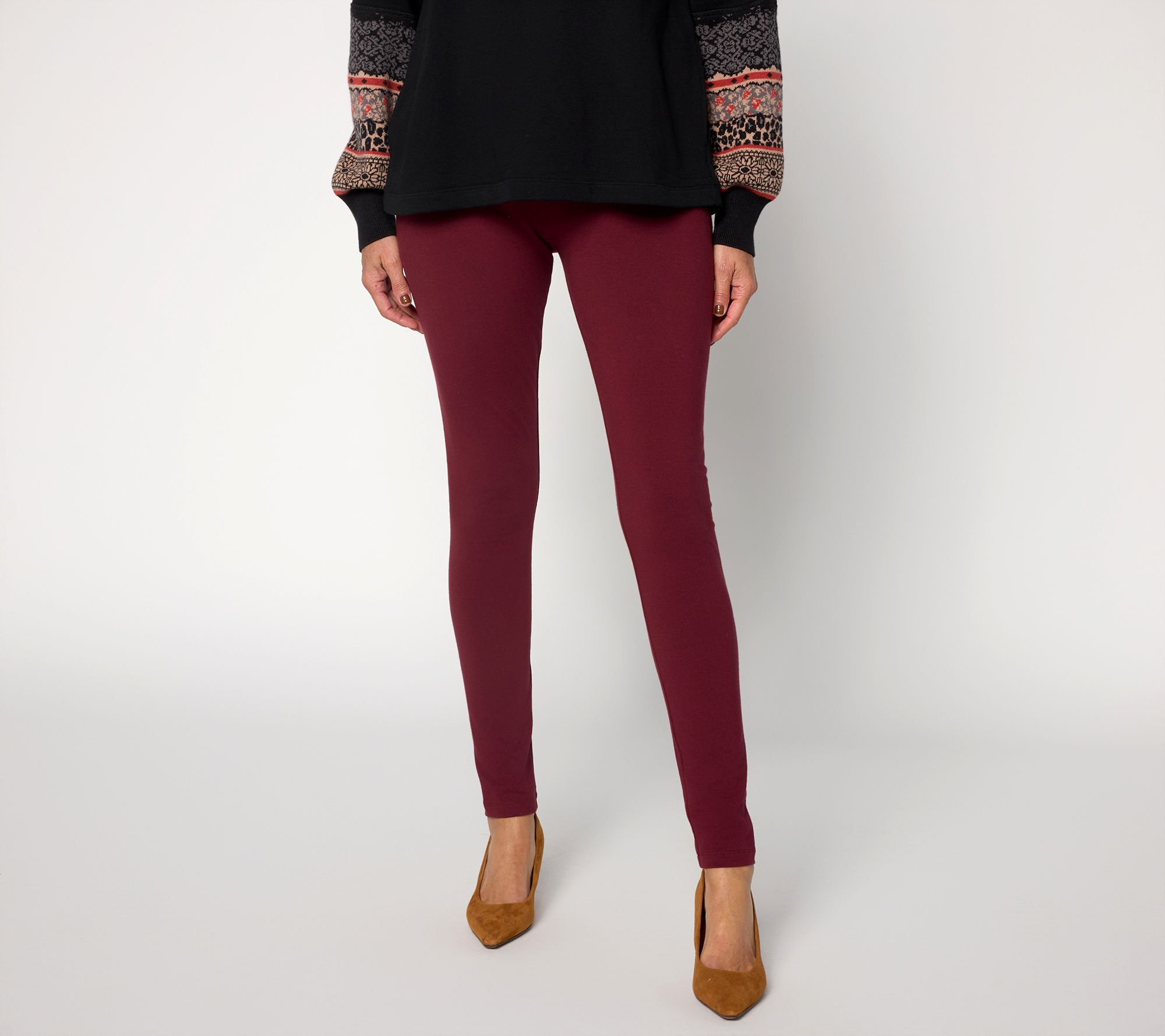 "As Is" LOGO by Lori Goldstein Reg Full Length Pull On Legging