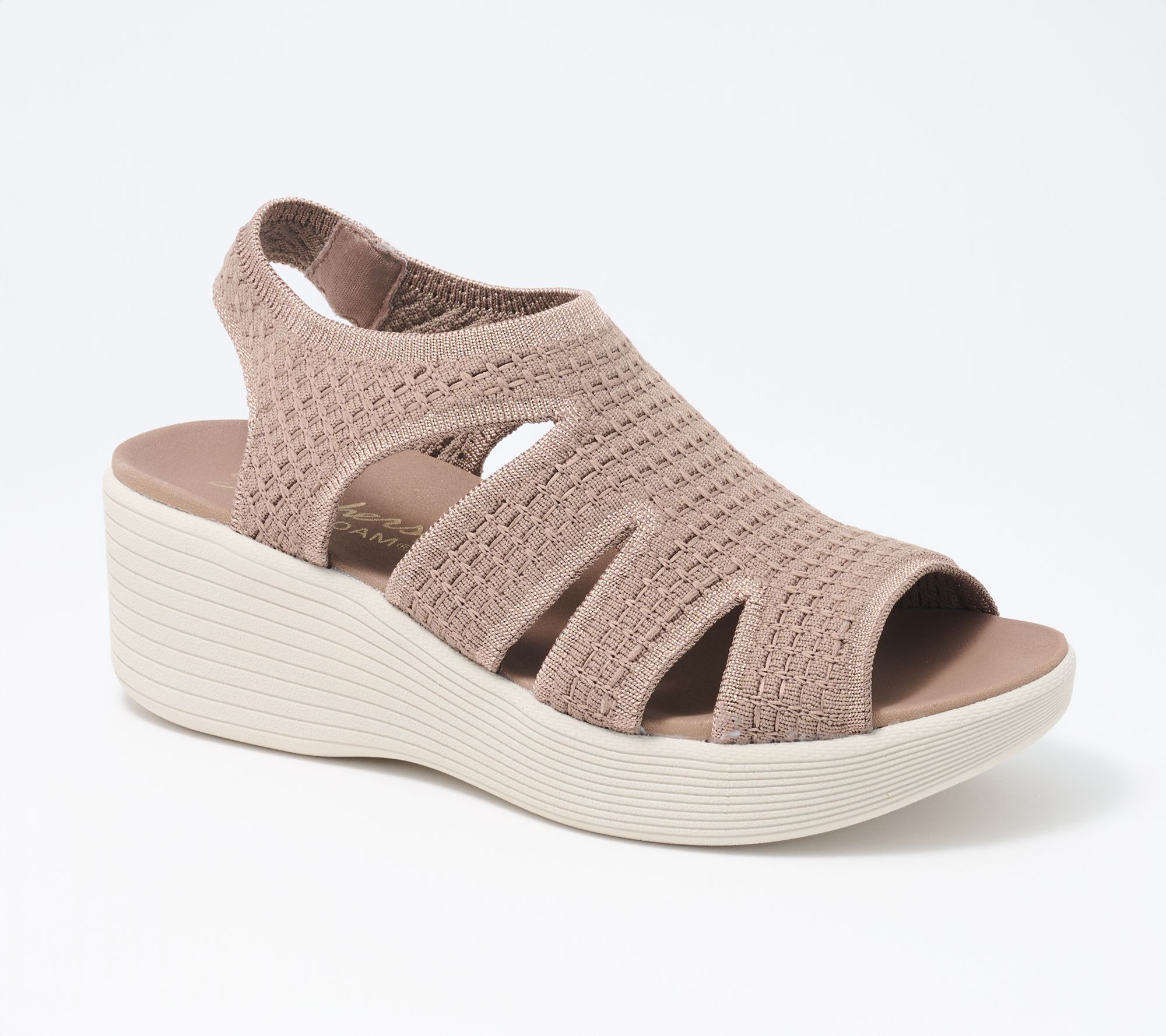 "As Is" Skechers Parallel Lite Slingback Wedge Sandals