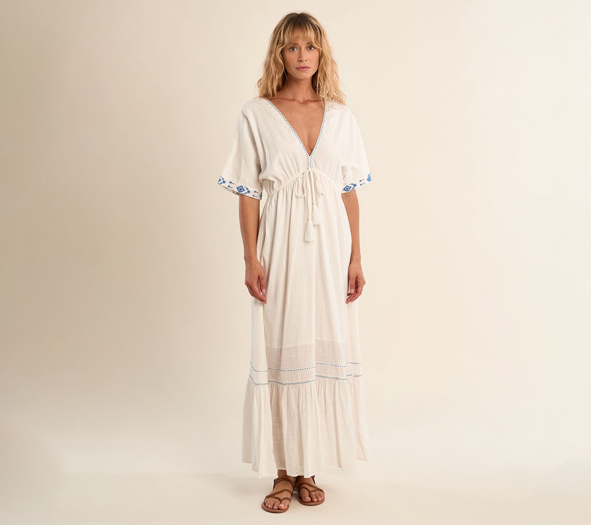 Molly Bracken Maxi Embroidered Dress
