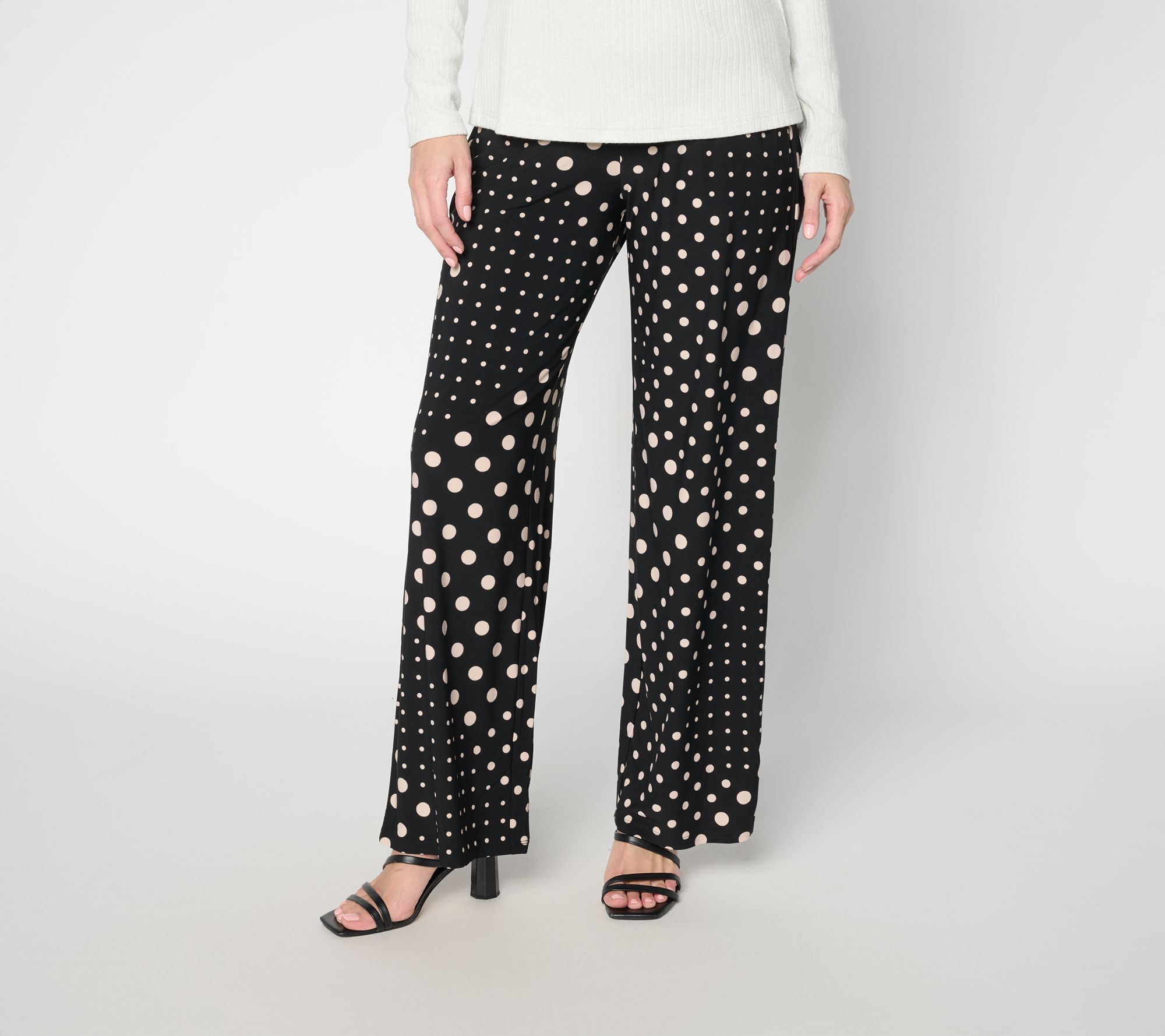 "As Is" Women with Control Petite Printed ComoJersey Wide Leg Cabana Pant