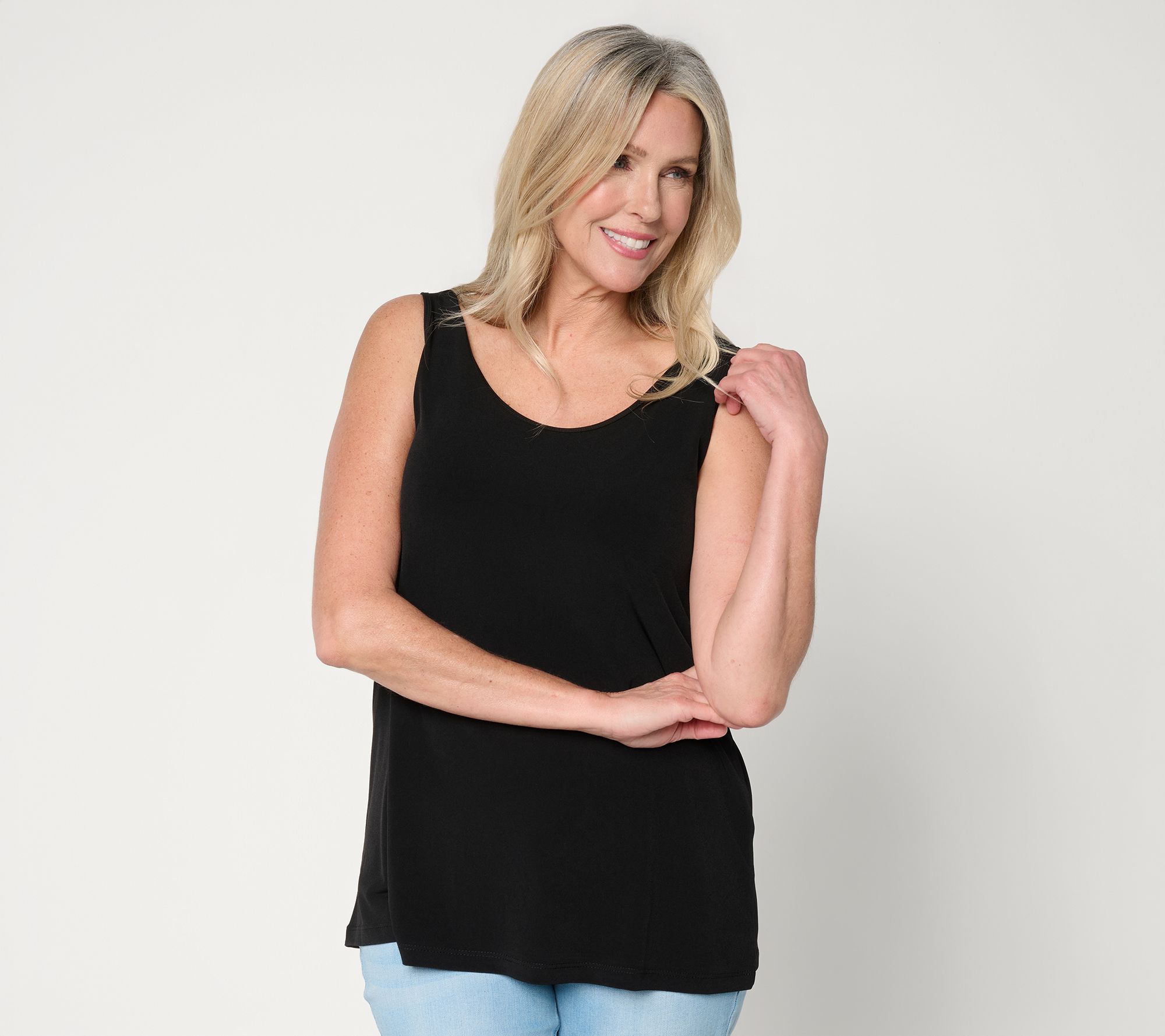 "As Is" Susan Graver Essentials Liquid Knit Scoop Neck Tank