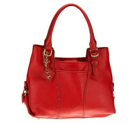 Maxx New York Pebble Leather Tote Bag with Slip Pockets - Page 1 — QVC.com