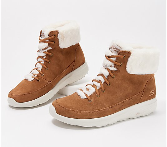 Skechers On-the-Go Water Repellent Suede Boots - Winter Chill